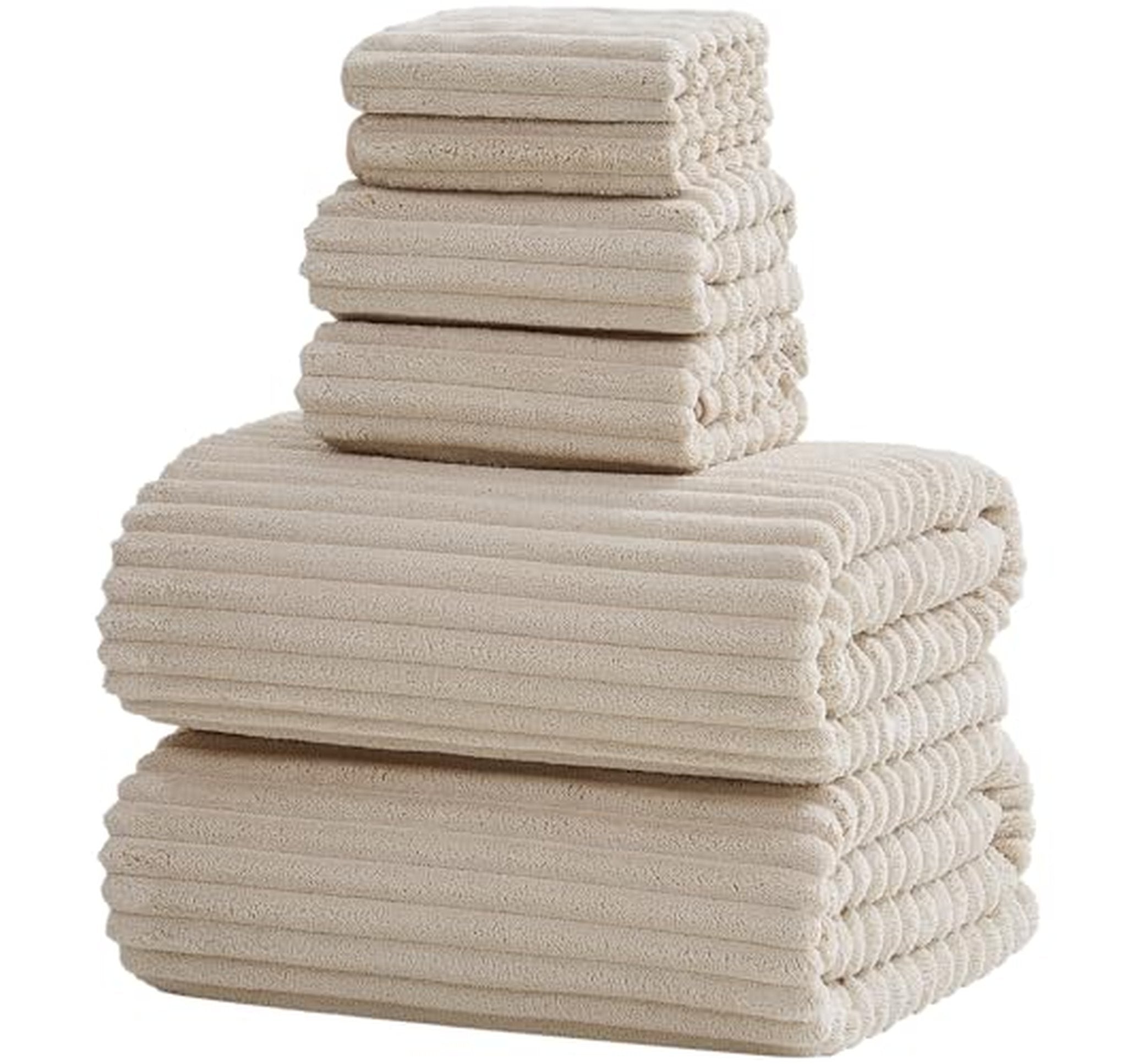 6 Piece Ultra Soft Microfiber Bath Towel Set