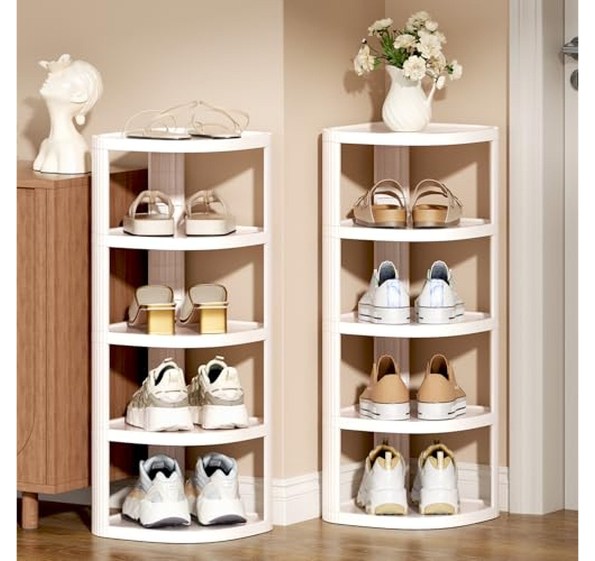 10 Tier Vertical Stackable Shoe Rack Organizer