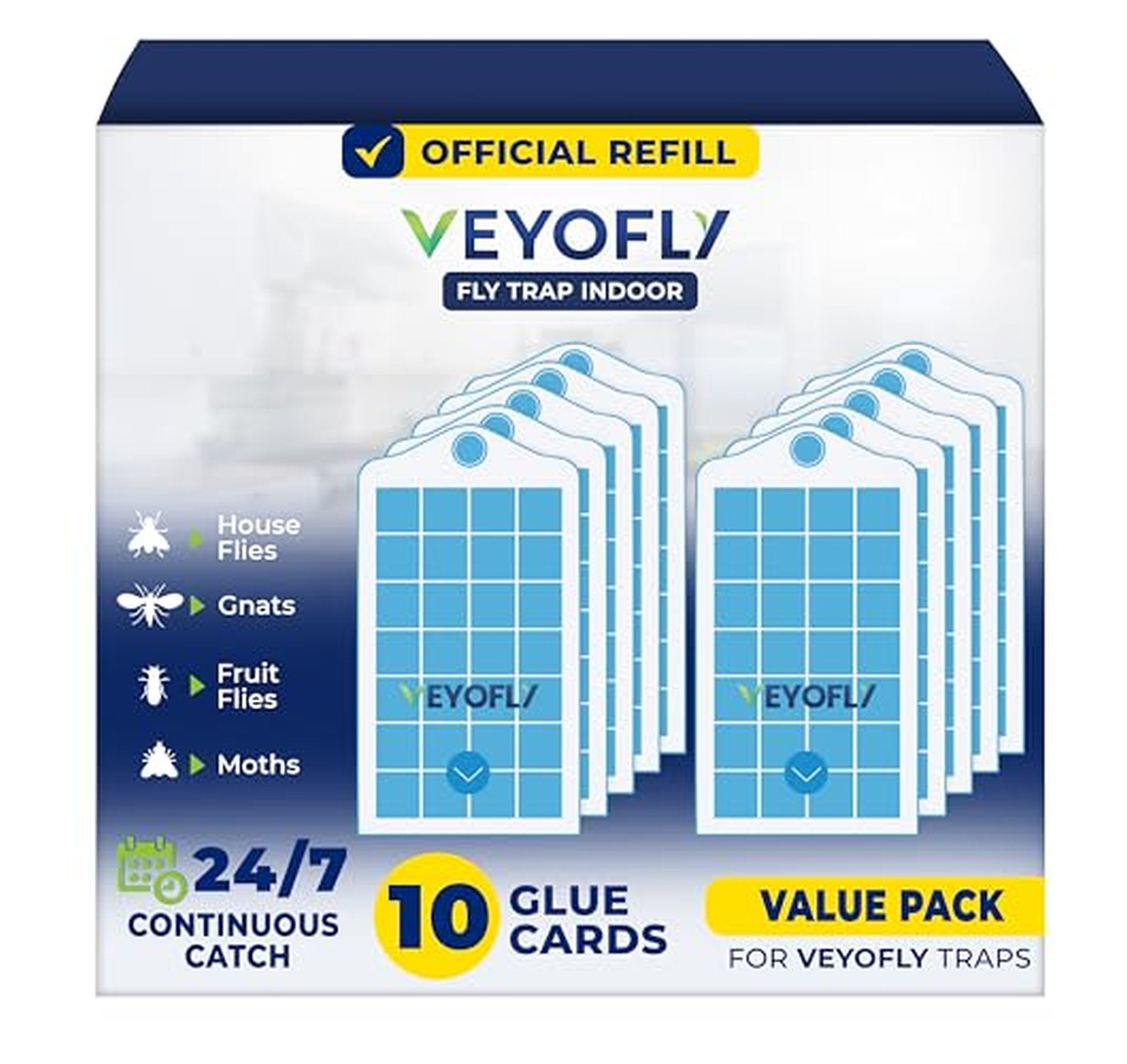 10 Pack Indoor Fruit Fly and Gnat Trap Refills