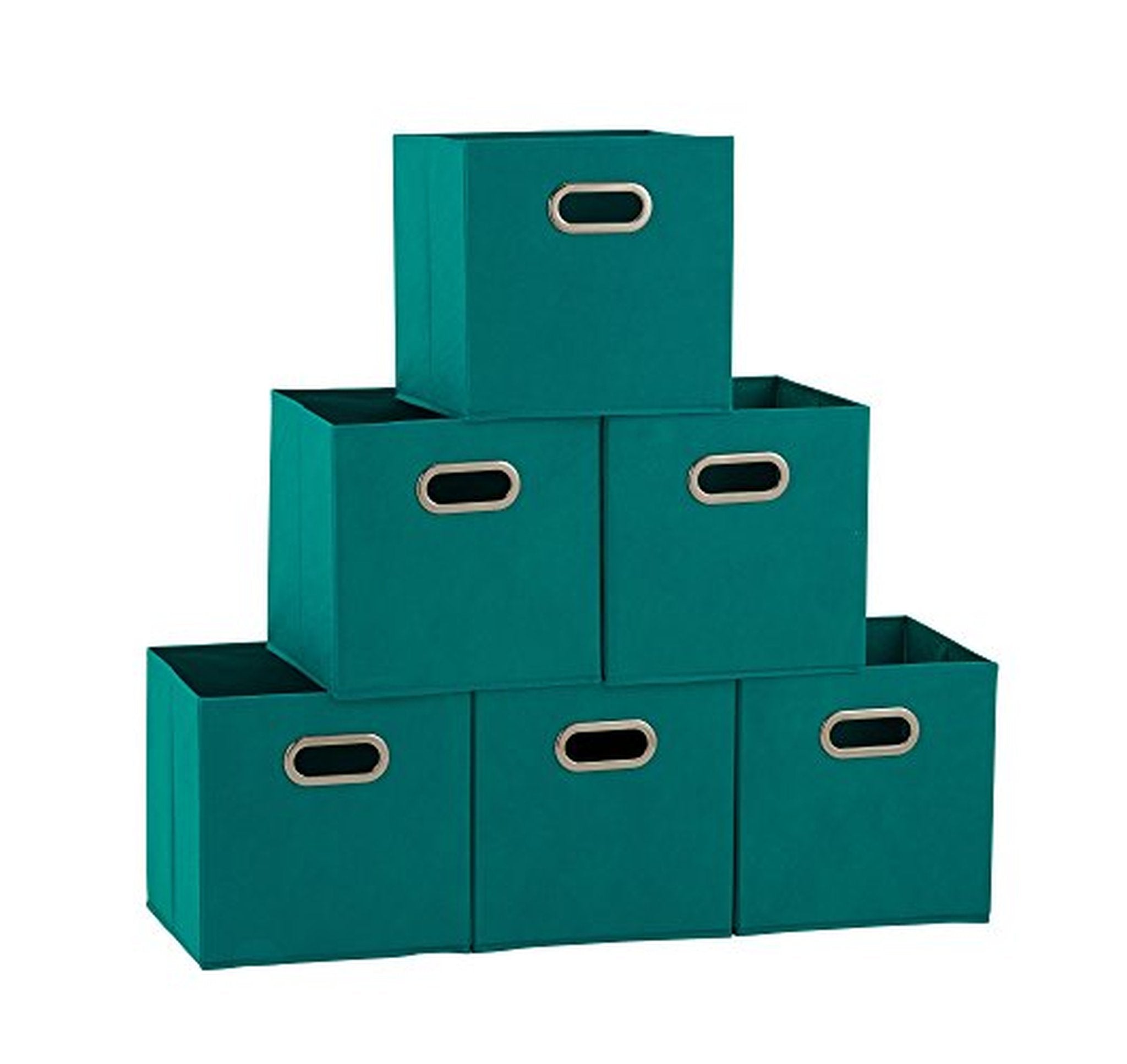 6 Pack Fabric Storage Cubes Organizer Bins