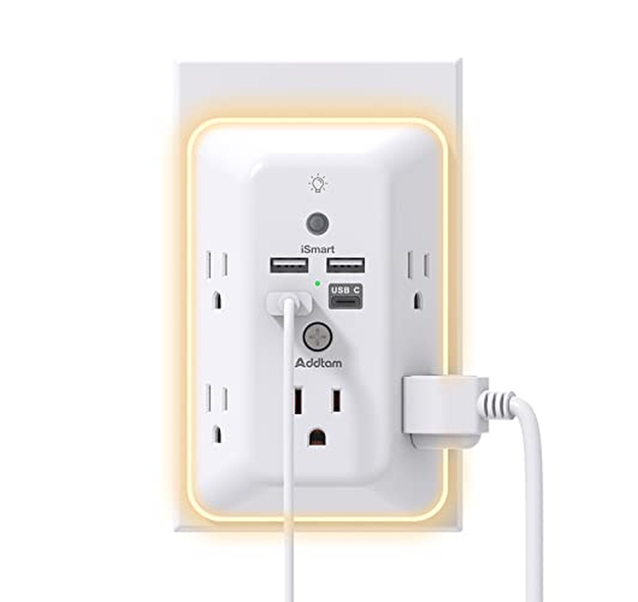 Surge Protector Outlet Extender with USB and USB-C