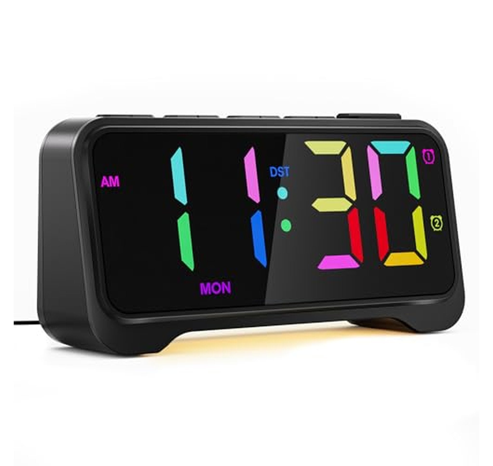 Loud Dual Alarm Clock with Large Display and USB