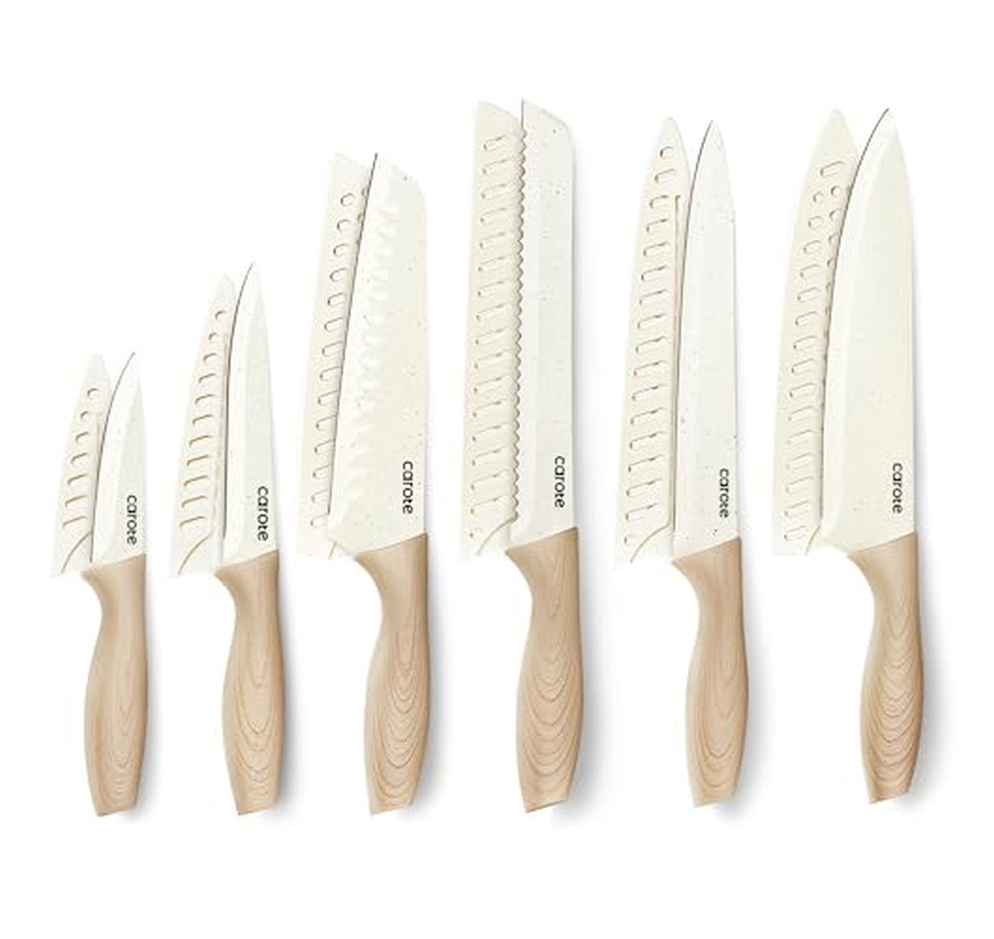 12 Piece Nonstick Stainless Steel Kitchen Knife Set