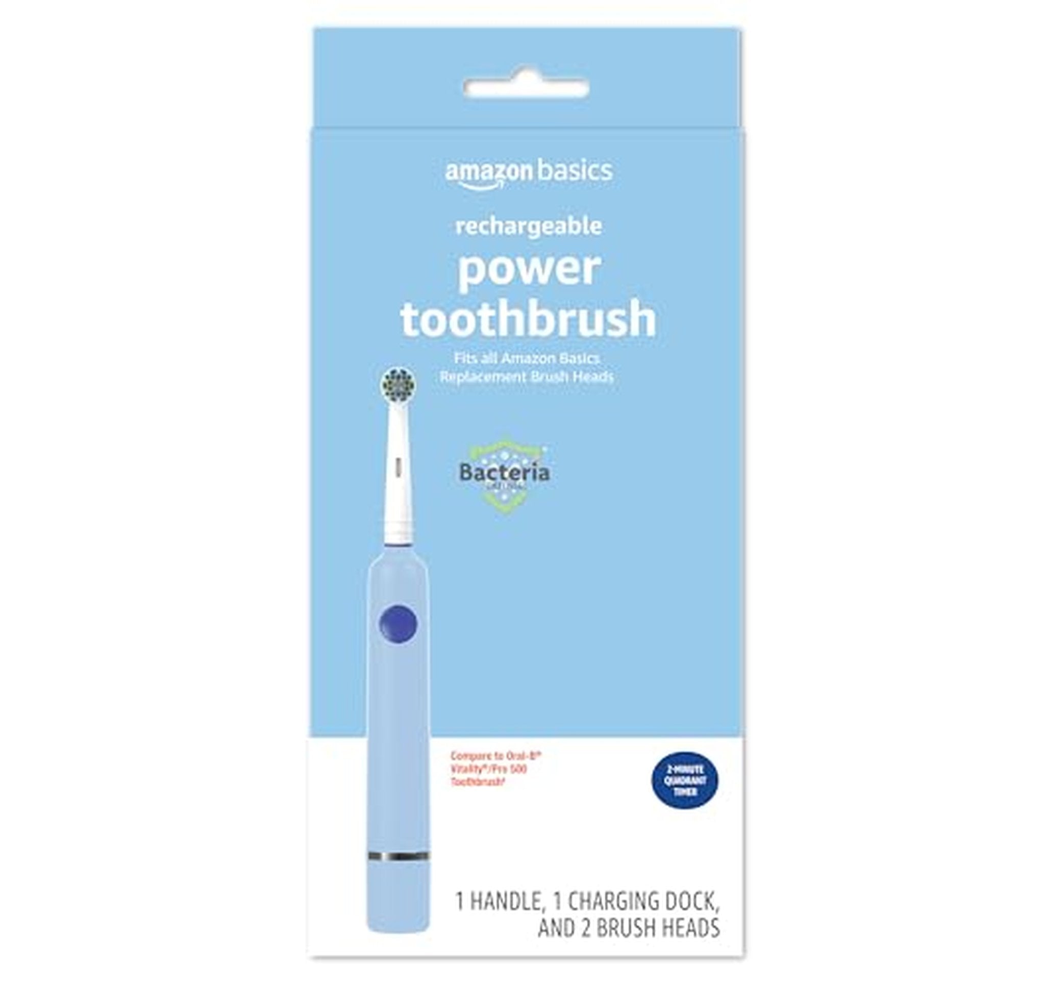 Amazon Basics Rechargeable Electric Toothbrush with Timer
