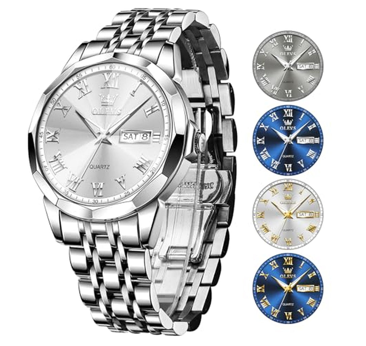 Waterproof Stainless Steel Analog Dress Watch