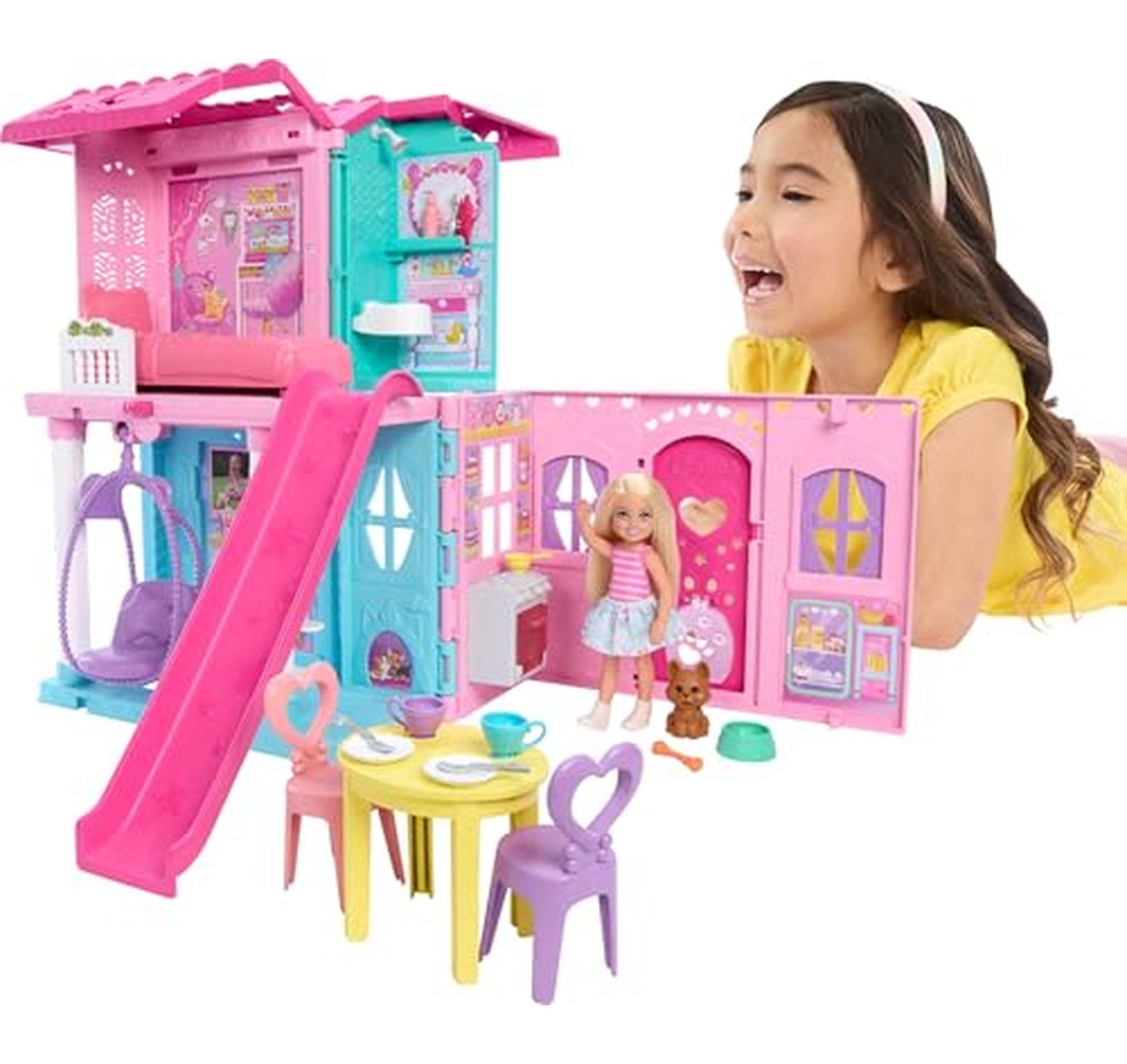 Barbie Chelsea Pop-Up Dollhouse Playset with Accessories