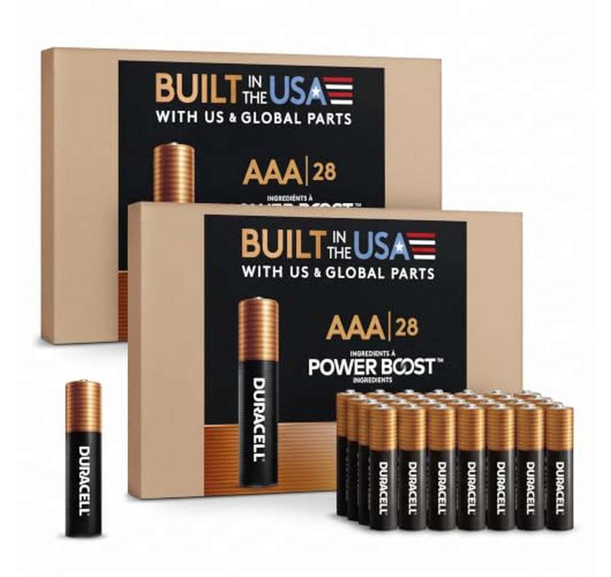 2 Pack DURACELL Coppertop AAA Alkaline Batteries 28 Count