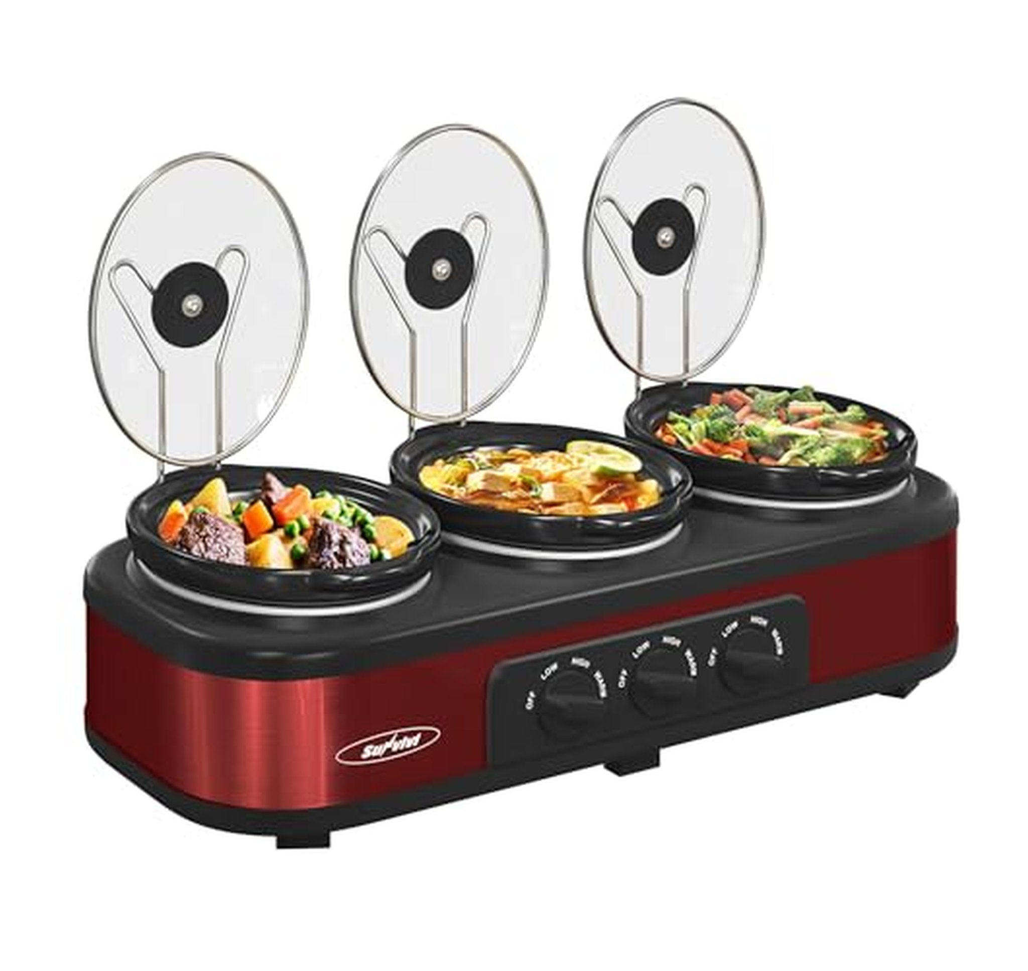 Triple 1.5 Quart Slow Cooker Buffet Server