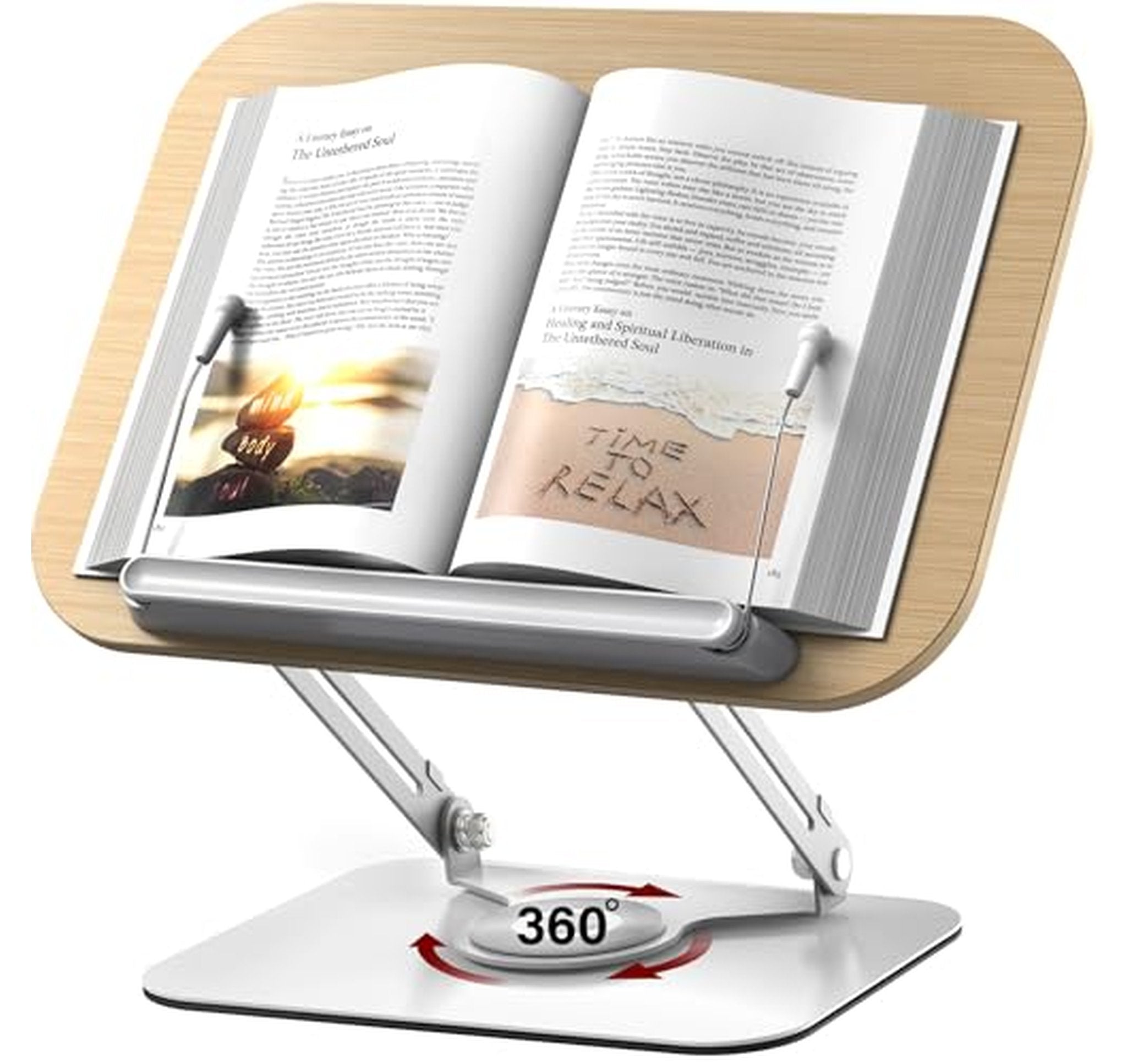 Adjustable 360° Rotating Book Stand Holder