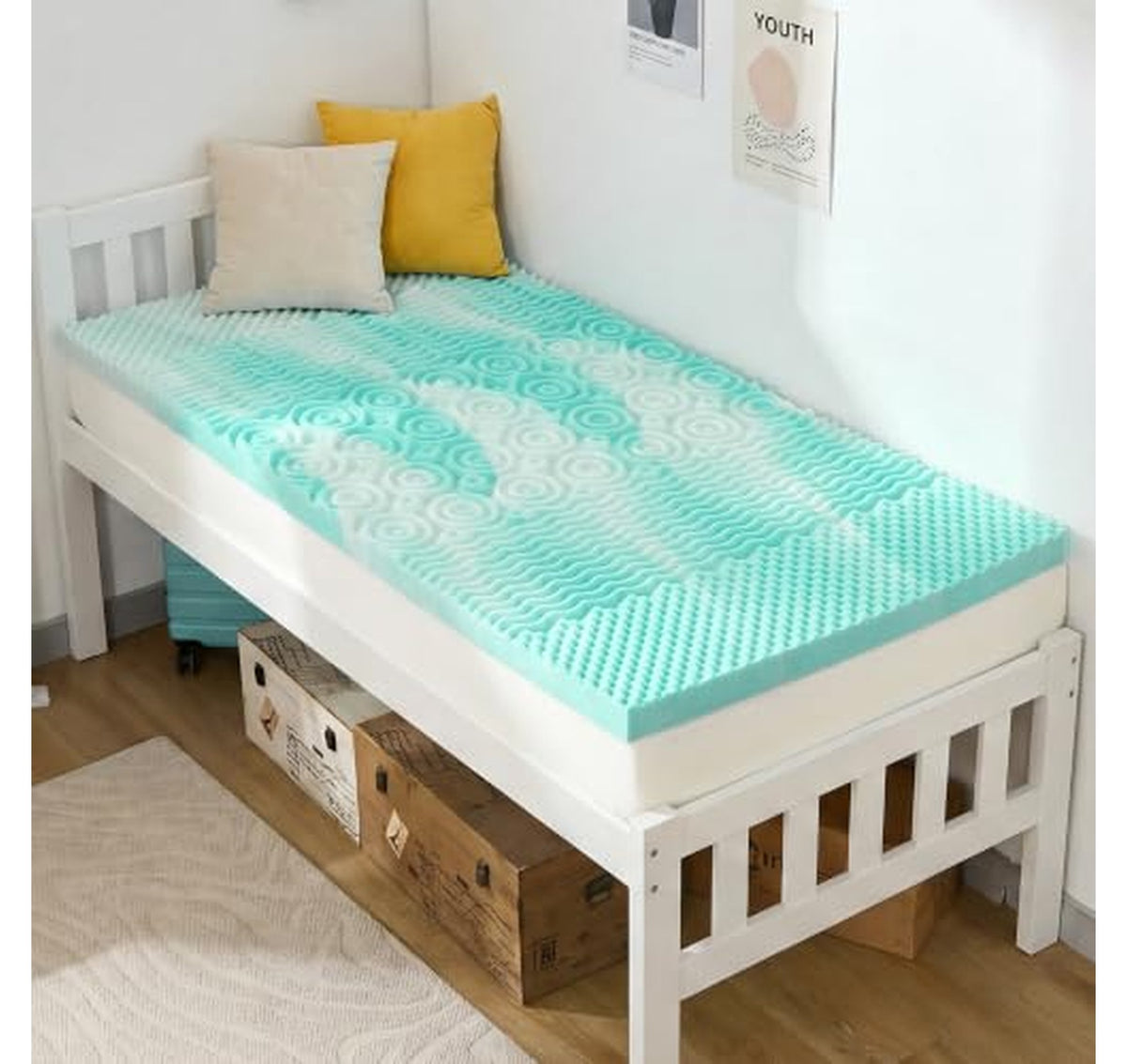 2 Inch Twin XL Memory Foam Mattress Topper