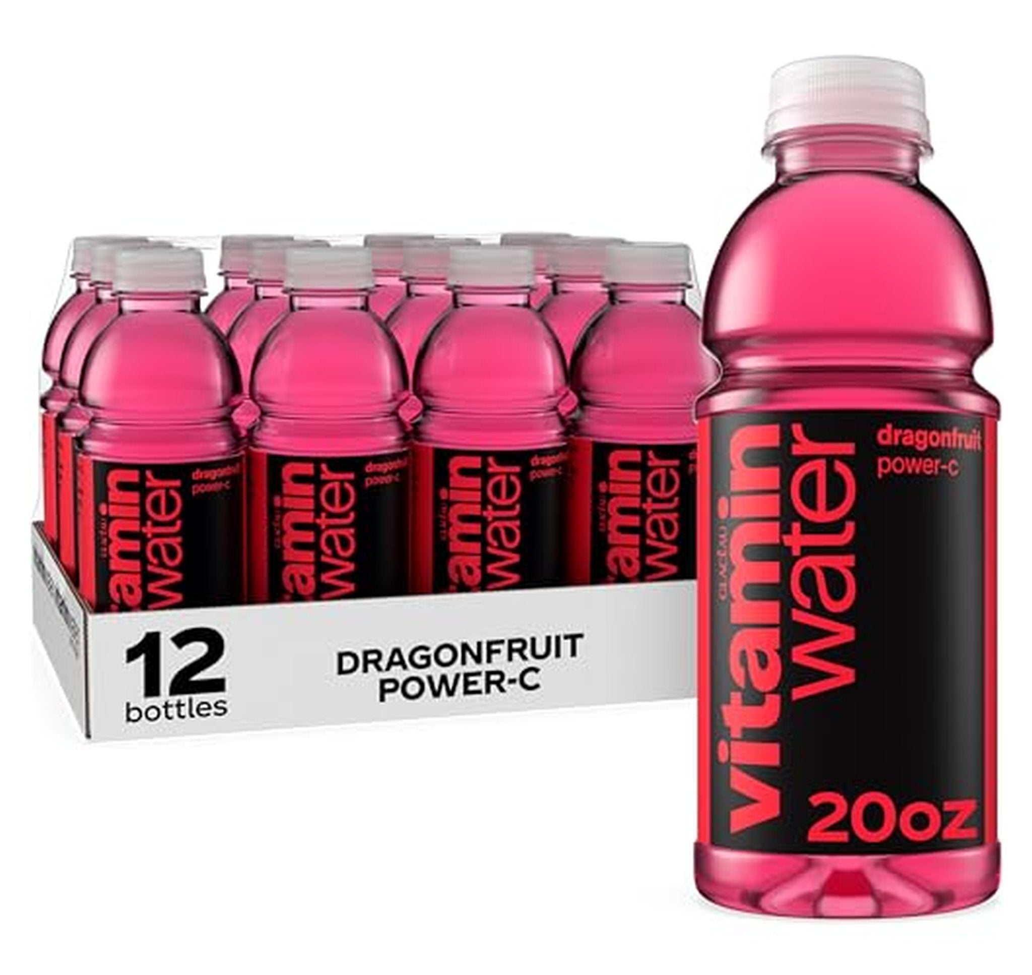 12 Pack vitaminwater Power-C Dragonfruit Flavored Water Beverage