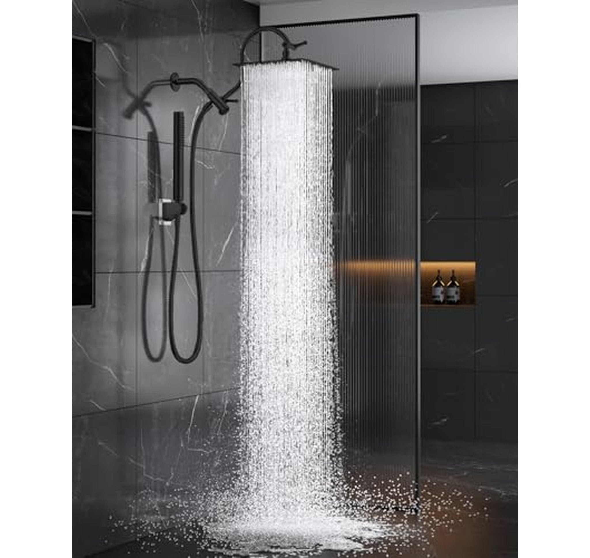 High Pressure Dual Shower Head Combo with Handheld