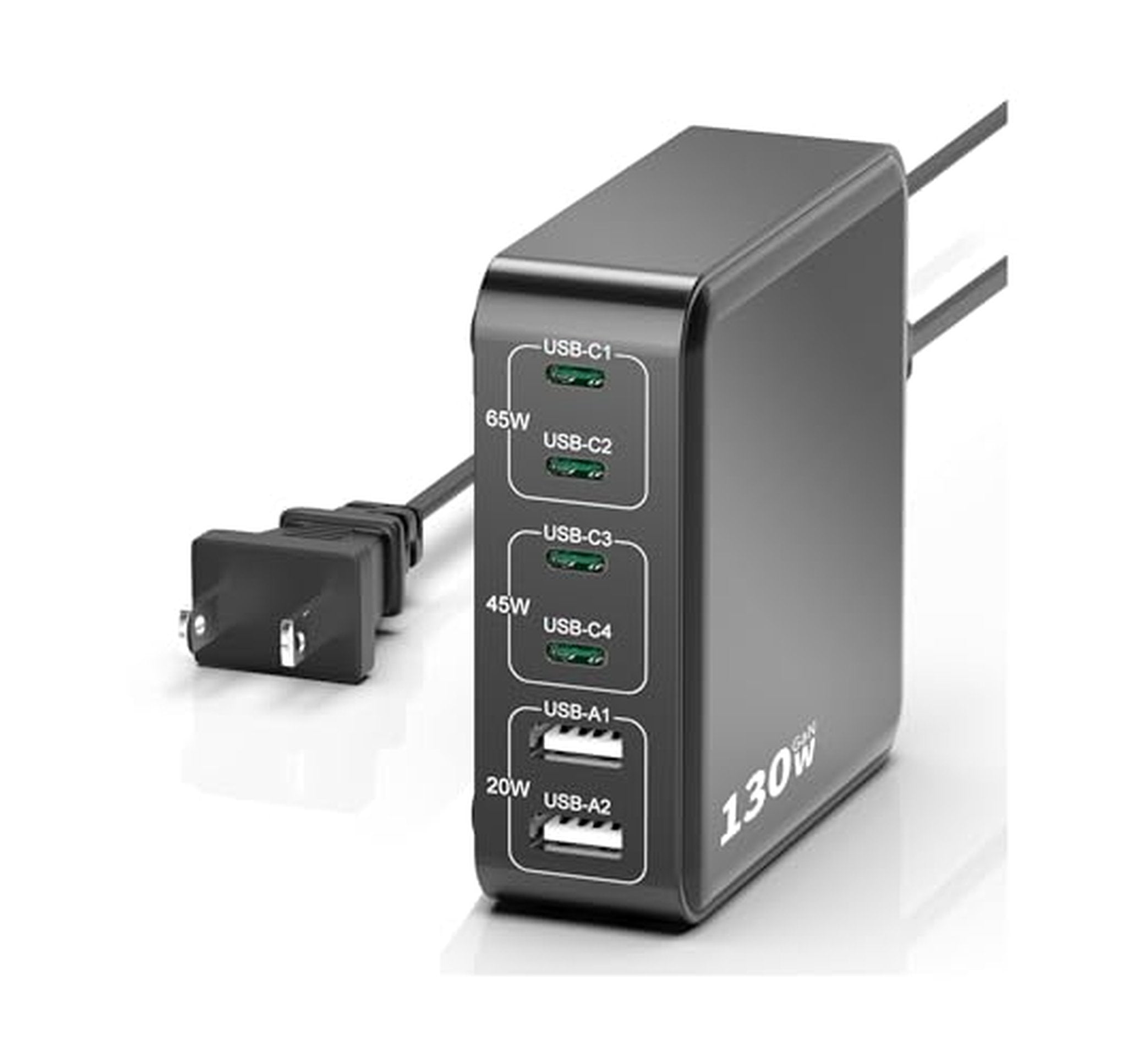 130W 6 Port GaN USB C Charging Station