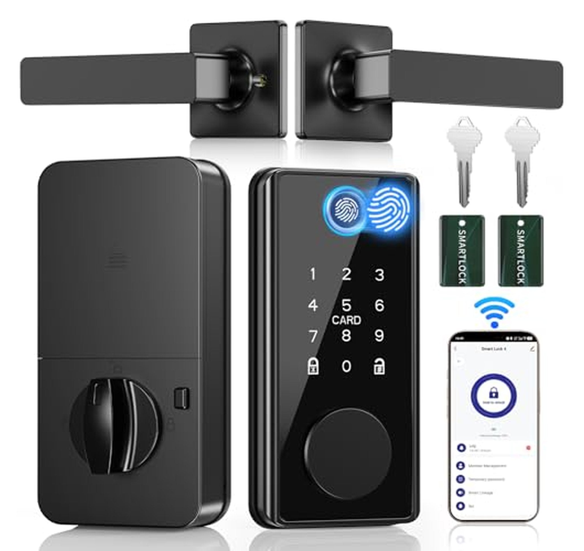 Fingerprint Keyless Entry Smart Door Lock with Handle