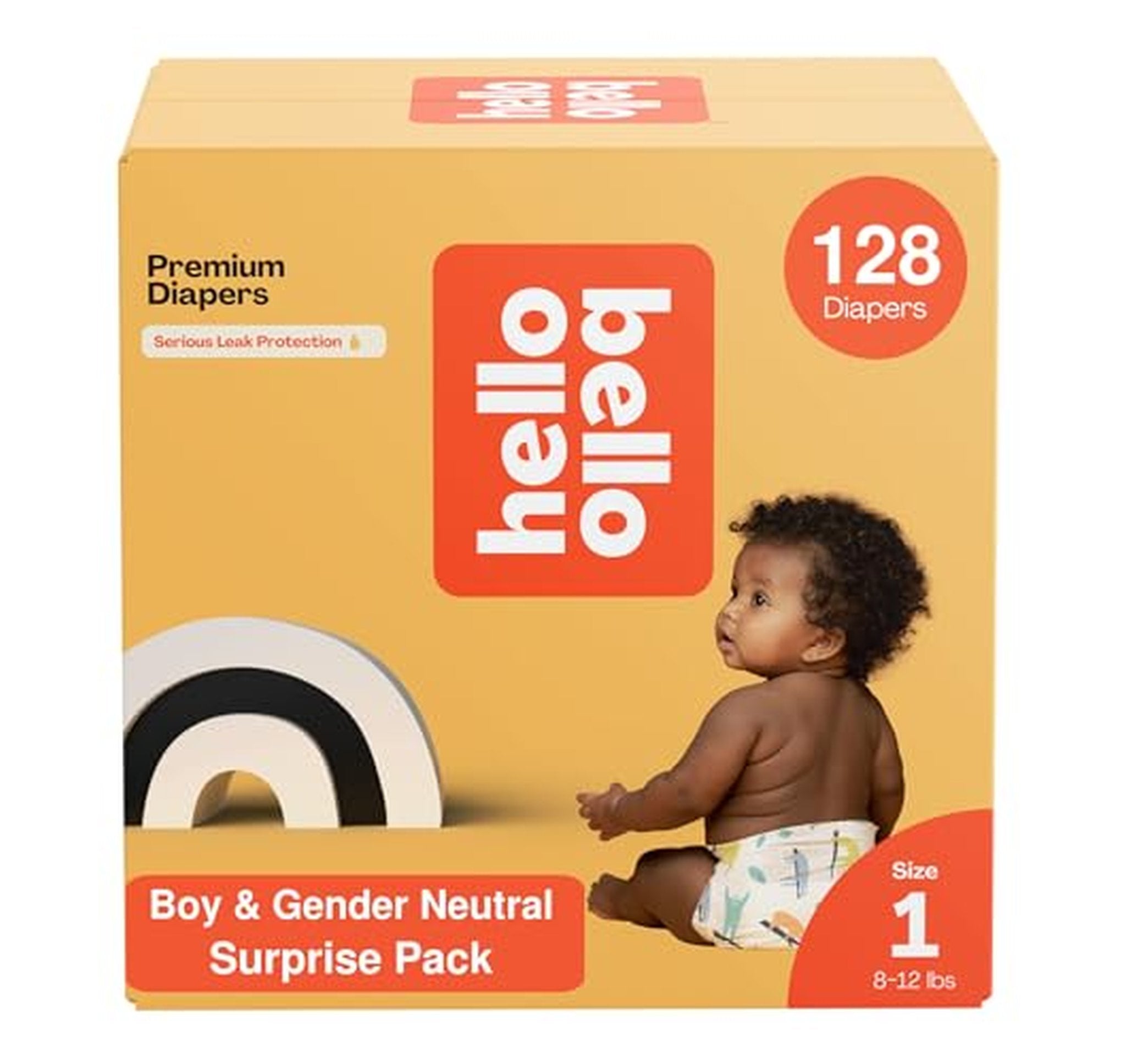 Hello Bello Hypoallergenic Baby Diapers, 128 Count