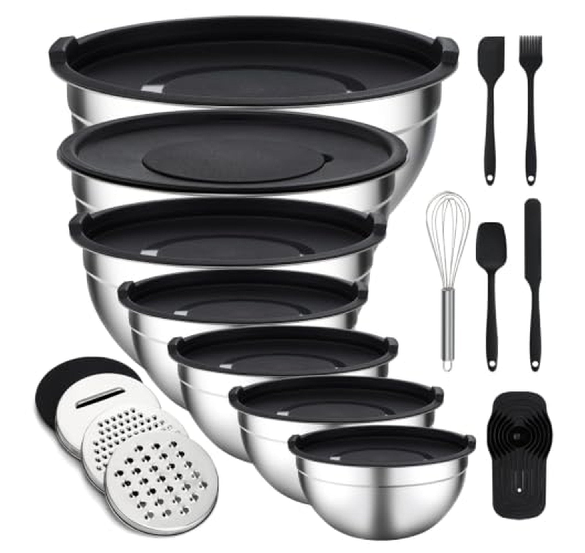 16 Piece Stainless Steel Mixing Bowls with Lids