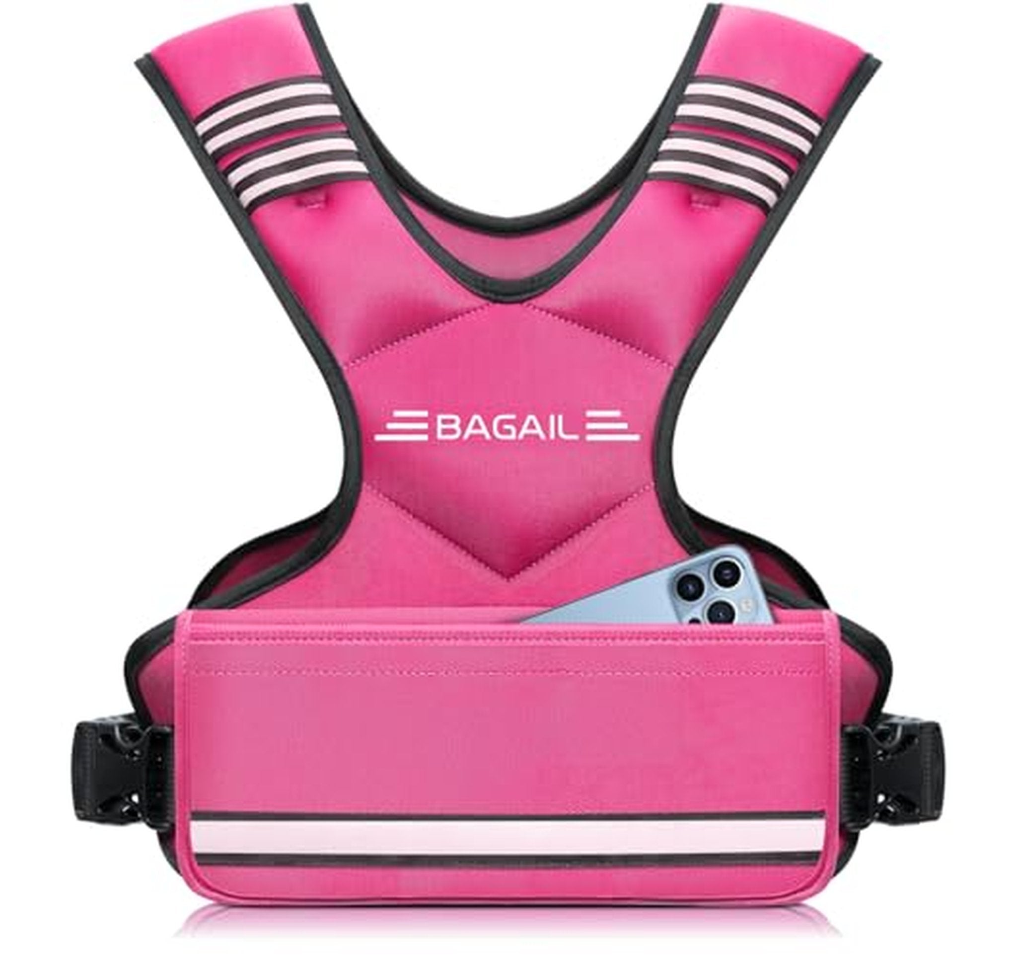 Adjustable Weighted Vest with Removable Weights and Pocket