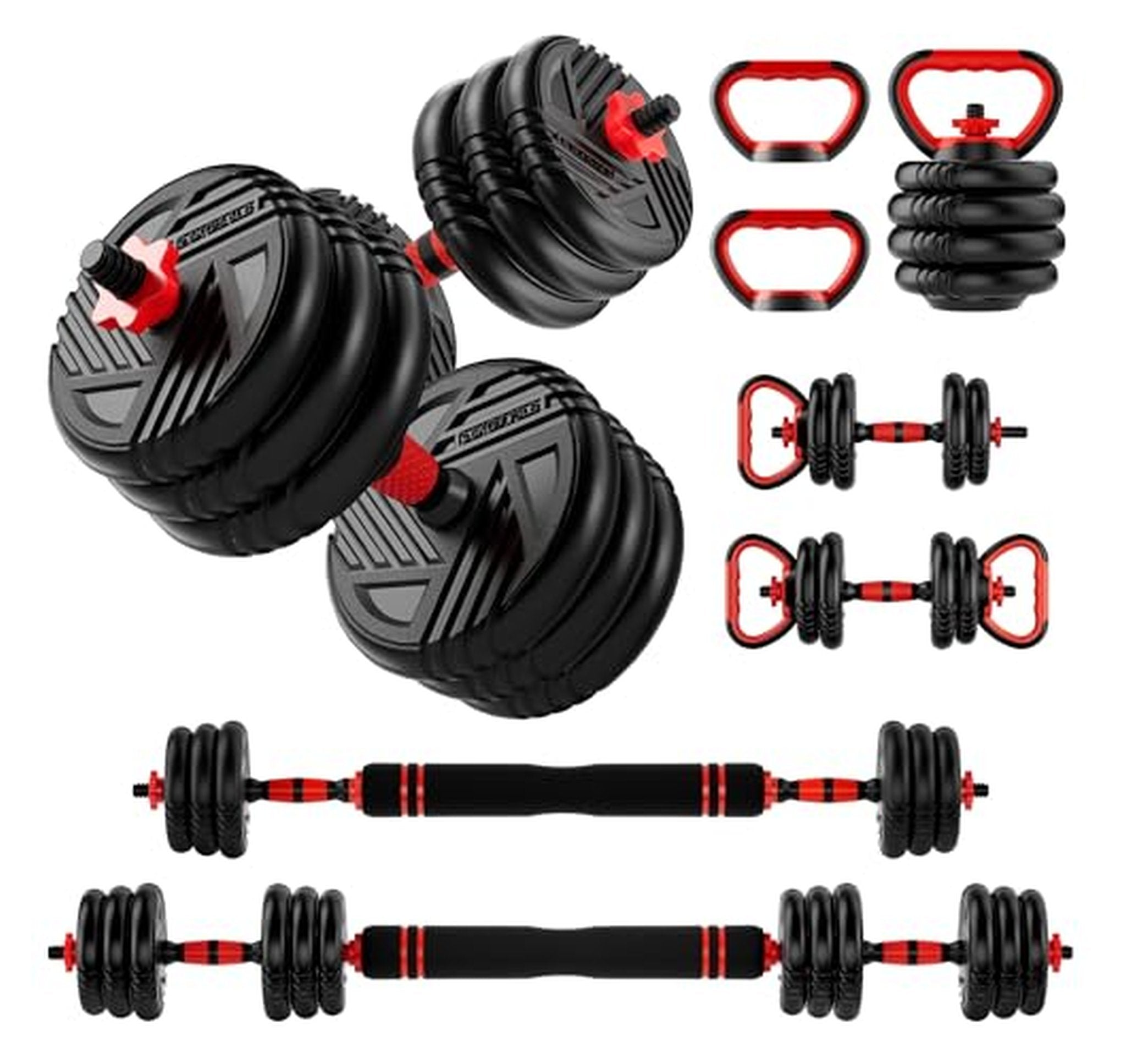 Adjustable Dumbbell Barbell Kettlebell Weight Set