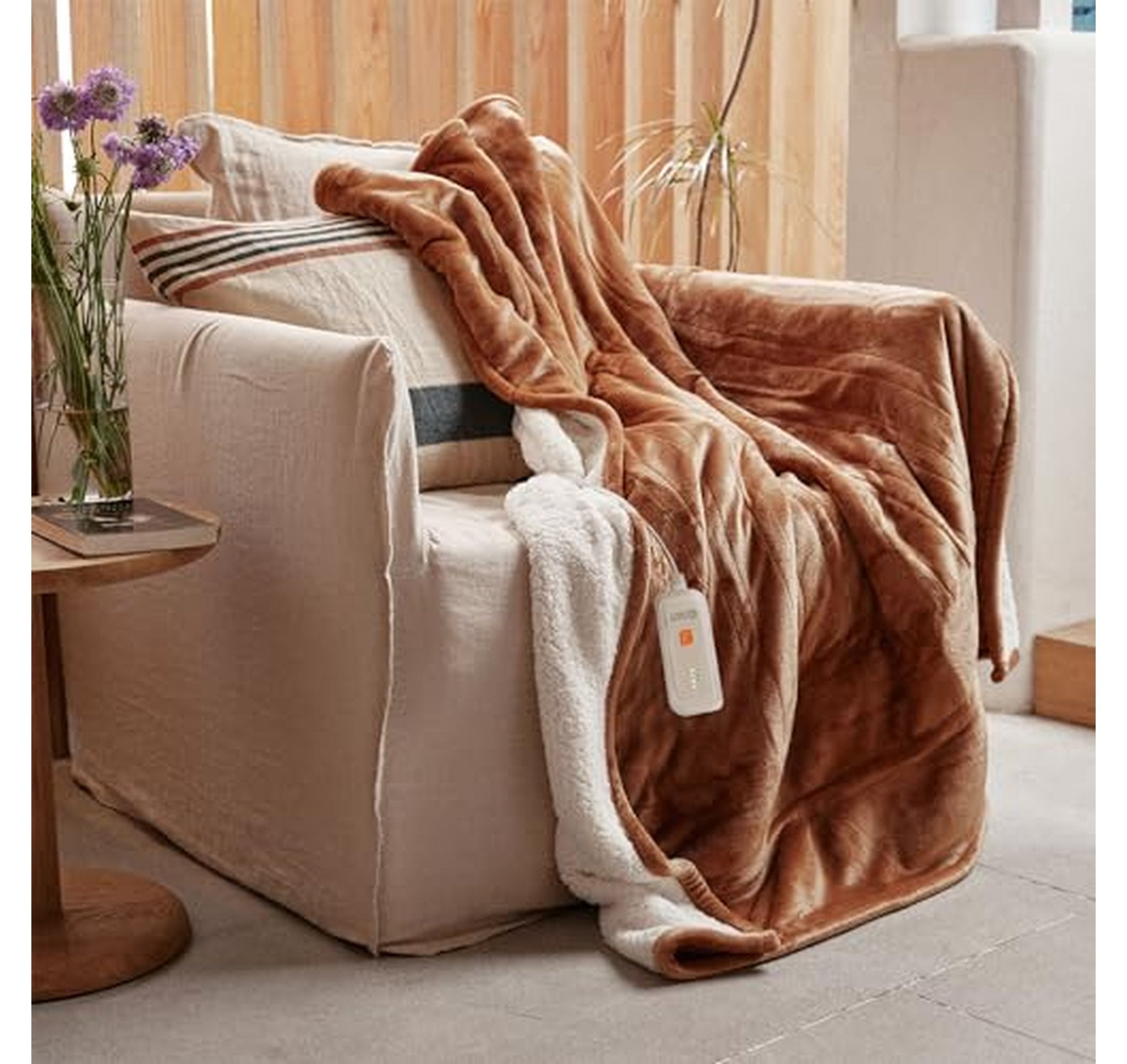 Electric Heated Throw Blanket with Auto Shutoff