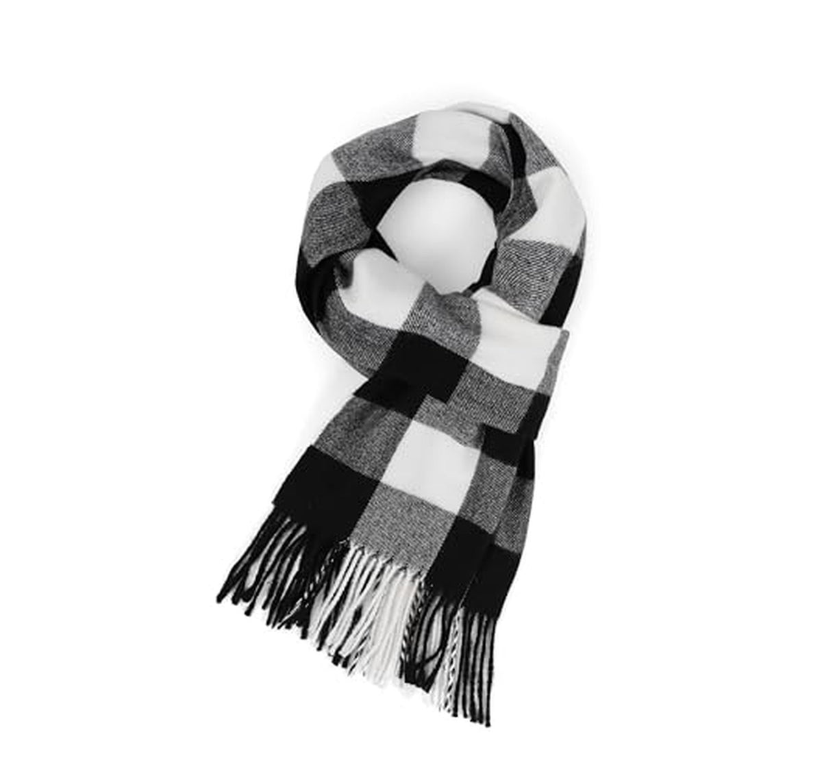 Plaid Cashmere-Feel Winter Scarf with Gift Box