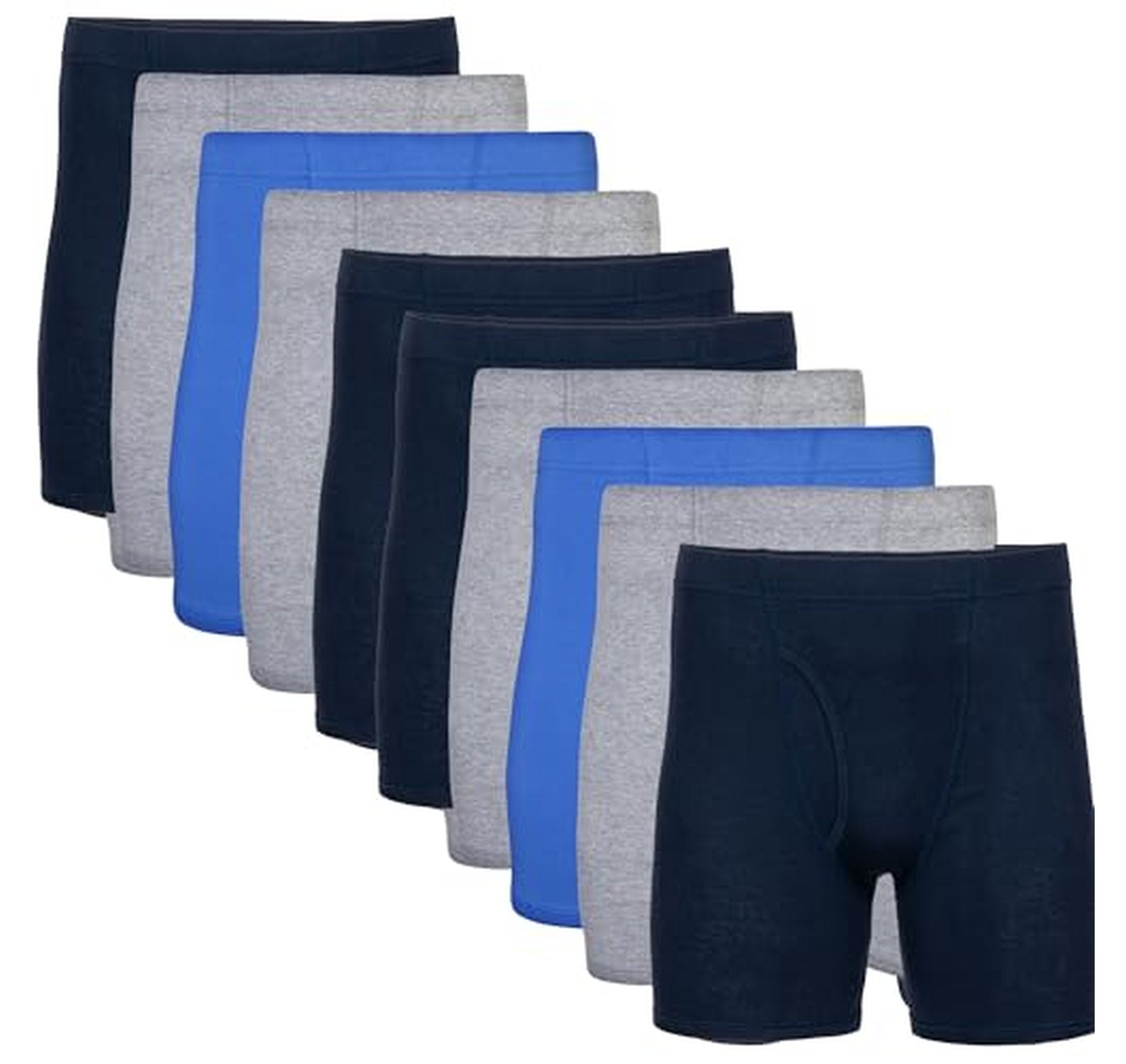 10 Pack Gildan Covered Waistband Boxer Briefs