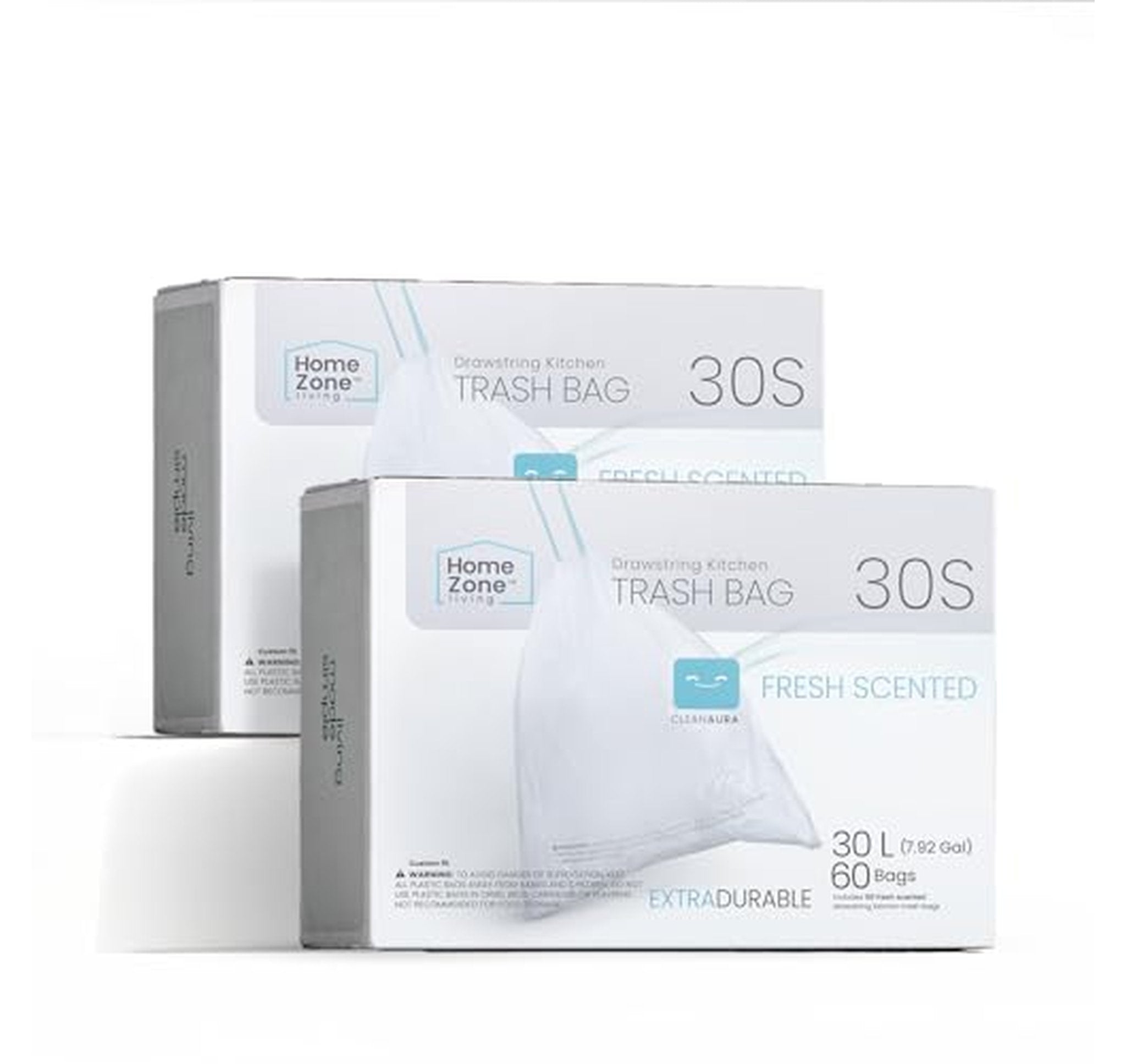 60 Count 8 Gallon Kitchen Trash Bags