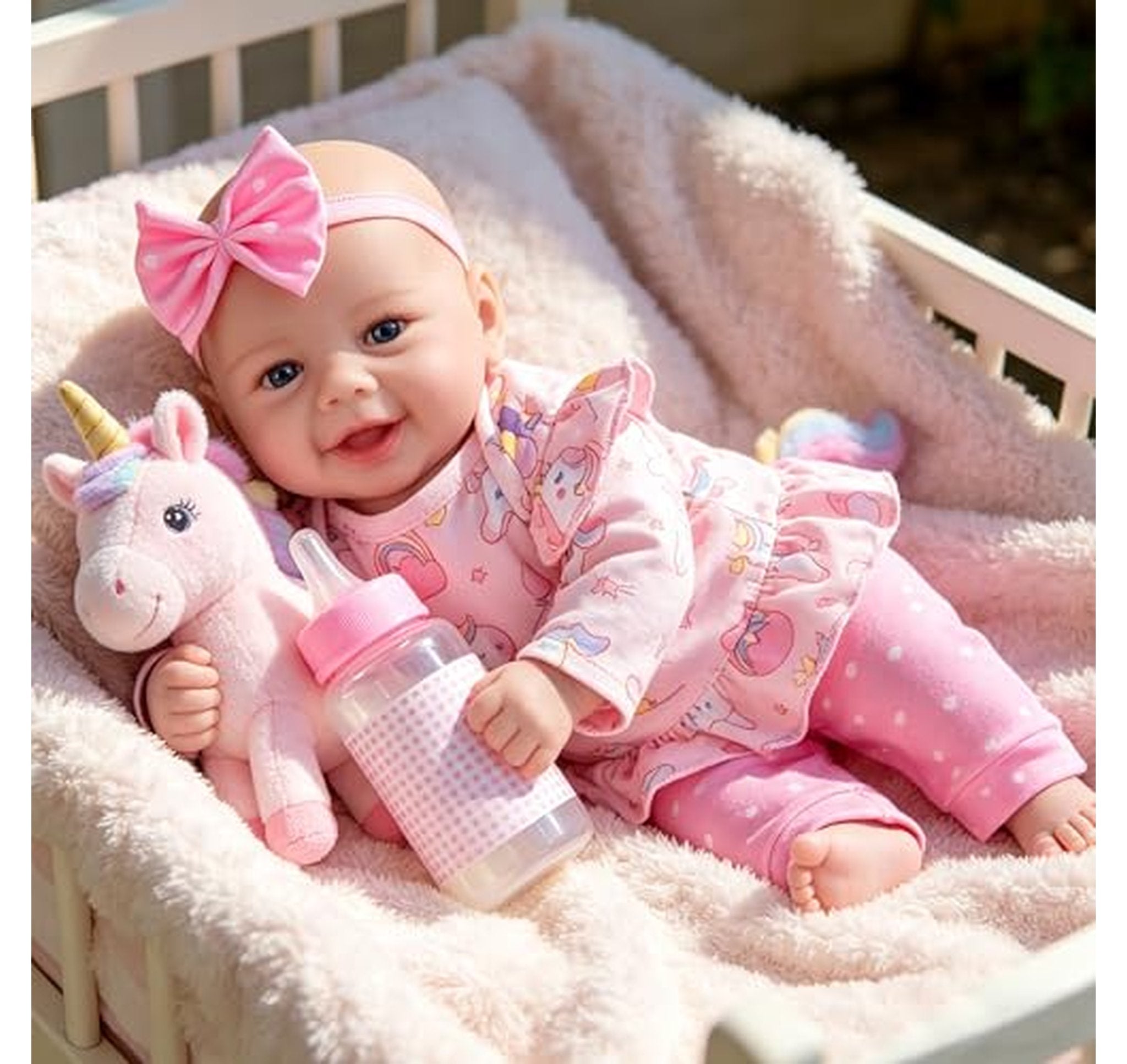 17-Inch Realistic Reborn Baby Doll with Accessories