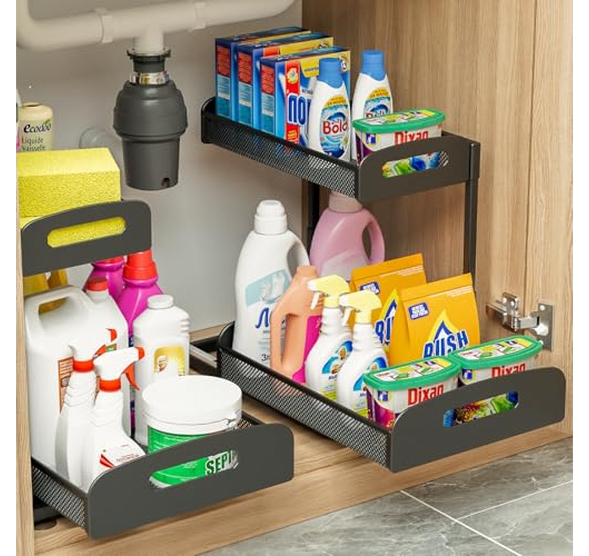 2 Pack Under Sink 2-Tier Pull-Out Organizers