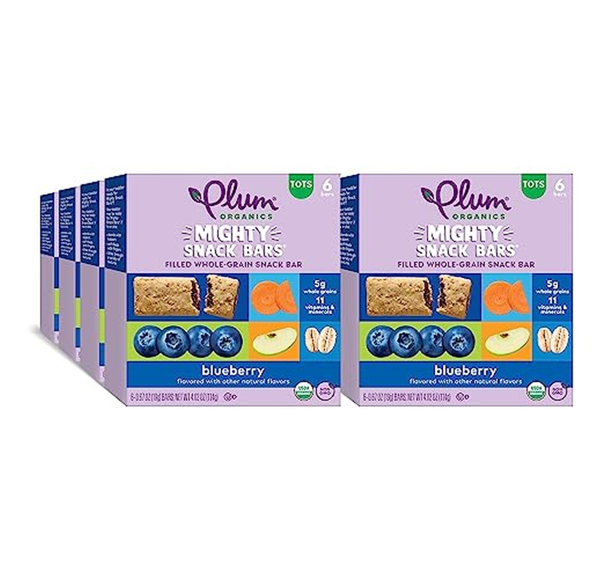 48 Pack Plum Organics Mighty Toddler Snack Bars (OU-D)