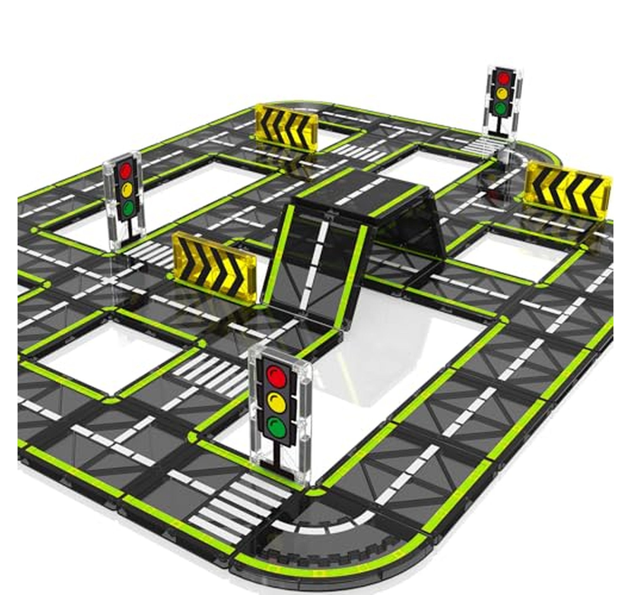 Magnetic Tiles Road Set STEM Building Blocks