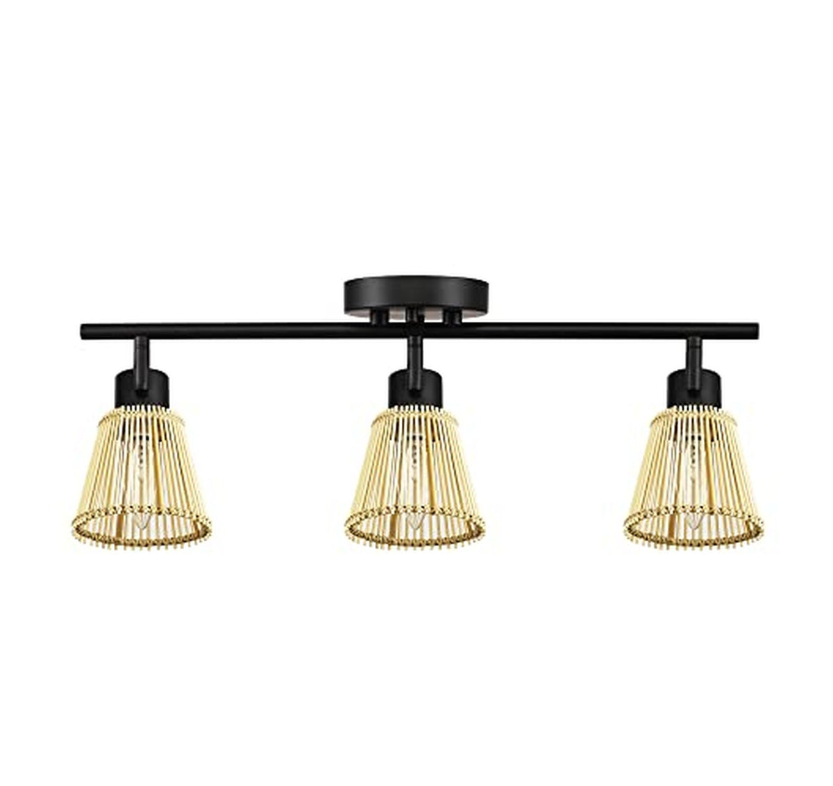 Globe Electric 3-Light Bamboo Shade Track Lighting Kit