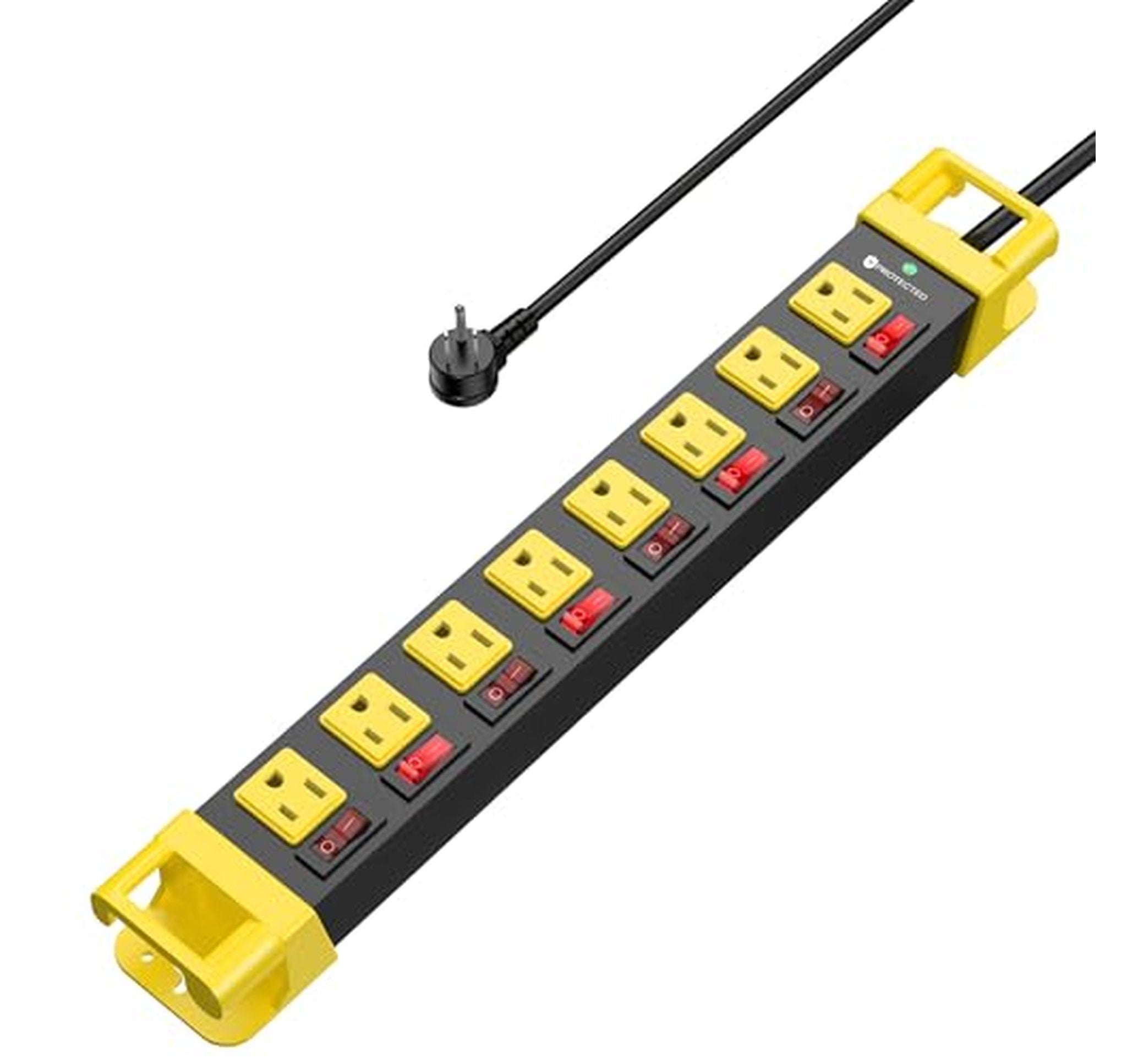 8 Outlet Heavy Duty Power Strip with Individual Switches