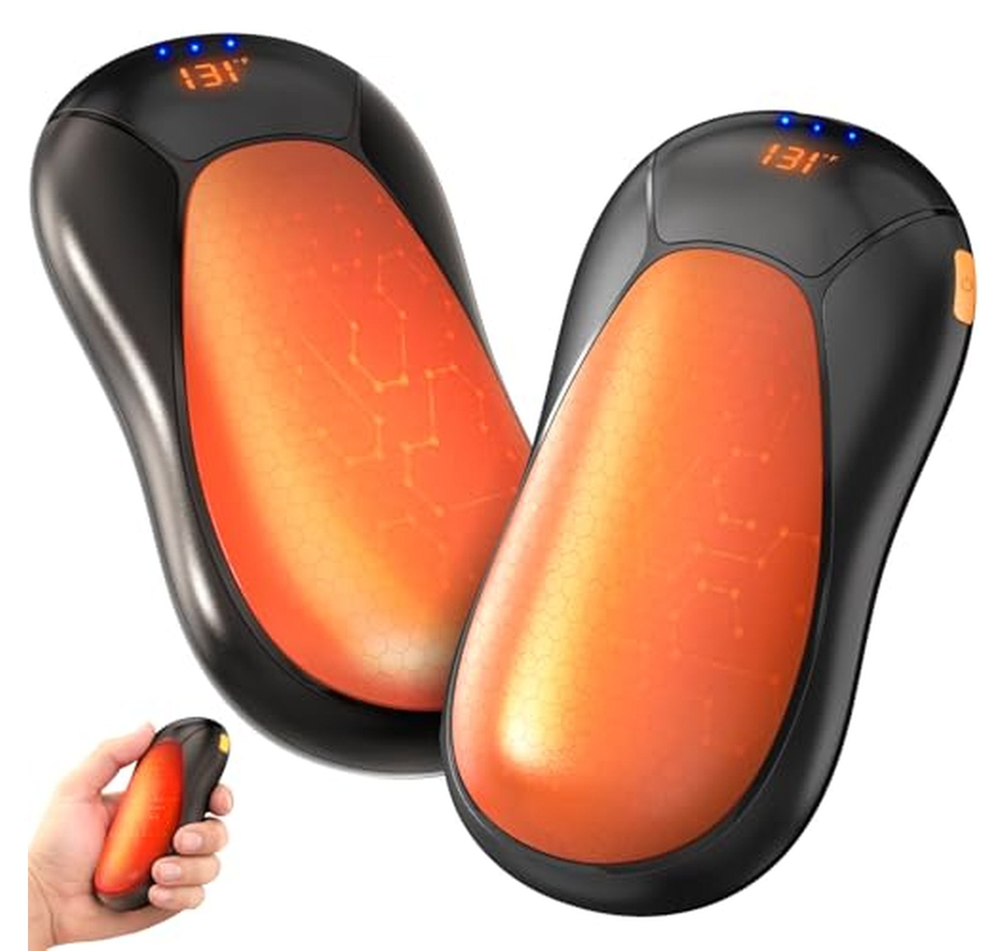 2 Pack Rechargeable 8000mAh Electric Hand Warmers