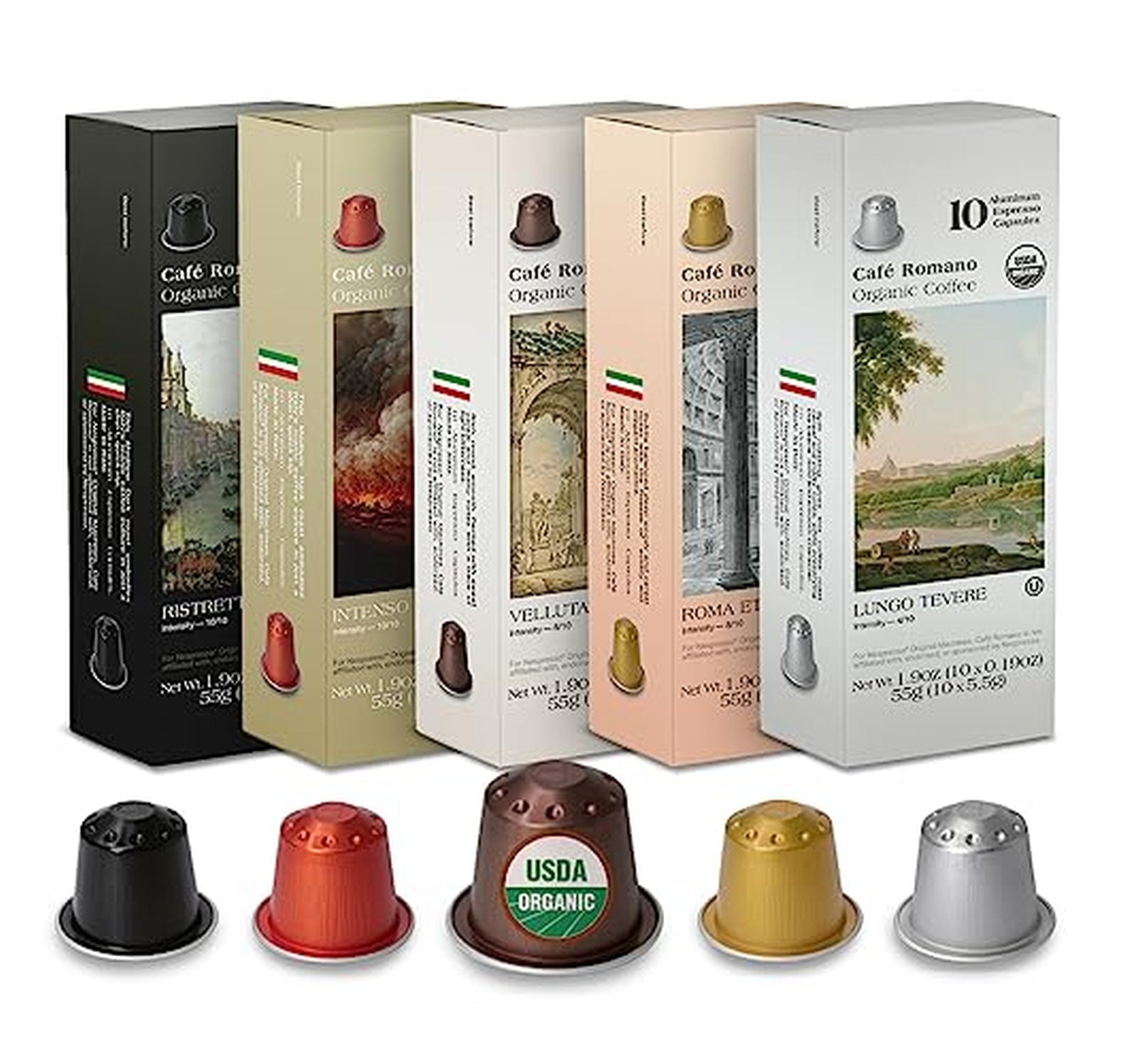 100 Pack Organic Espresso Pods for Nespresso Original (OU)