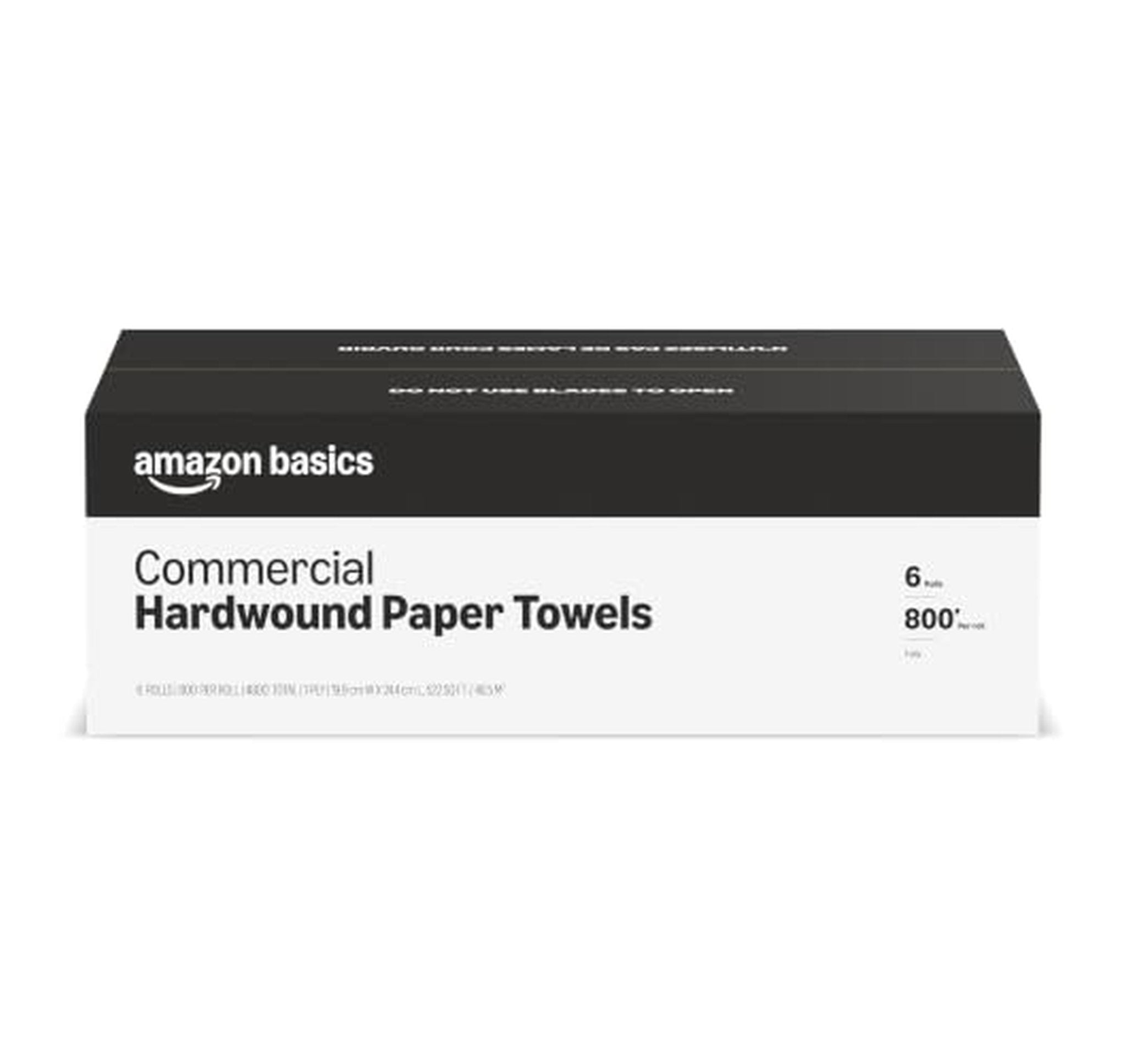 6 Pack Amazon Basics Hardwound Paper Towel Rolls