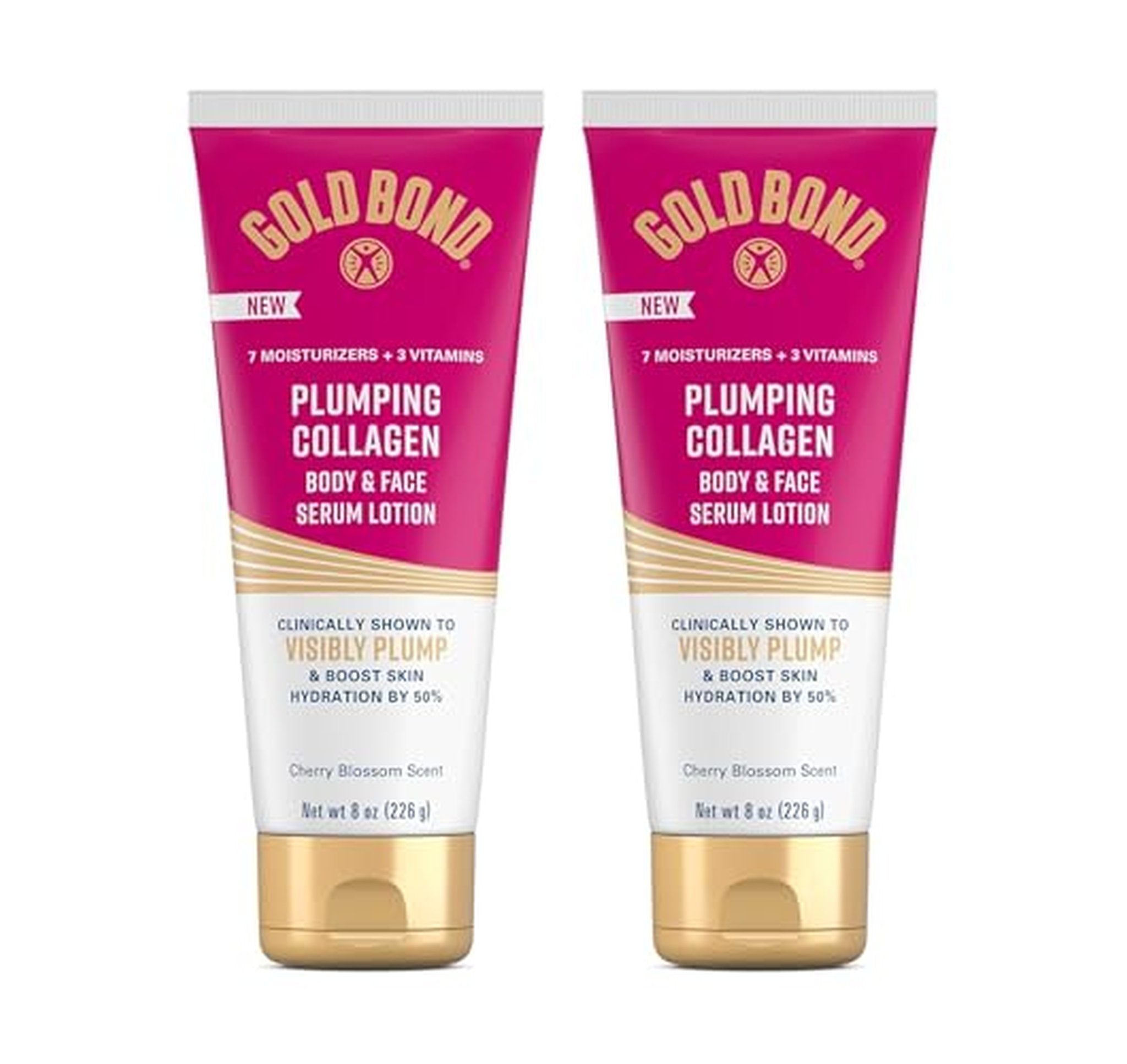 2 Pack Gold Bond Collagen Body and Face Lotion