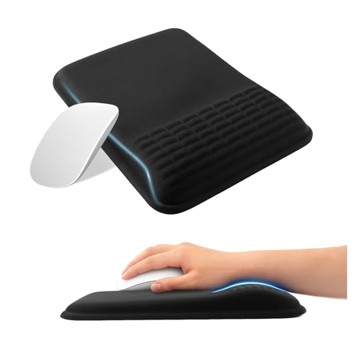 Ergonomic Memory Foam Mouse Pad and Wrist Rest Set