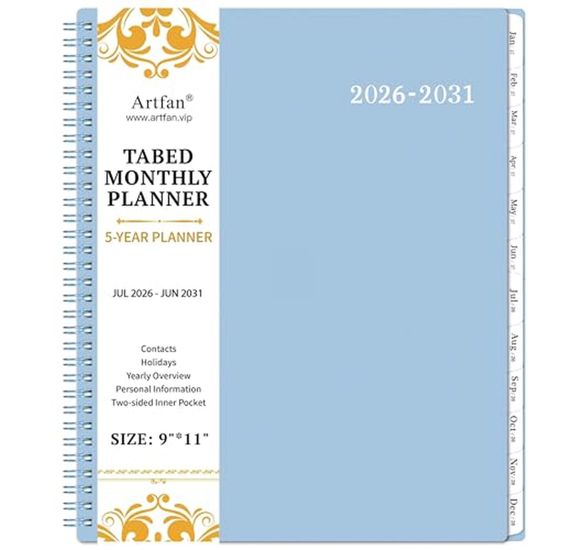 5 Year Monthly Planner Calendar, July 2026–June 2031