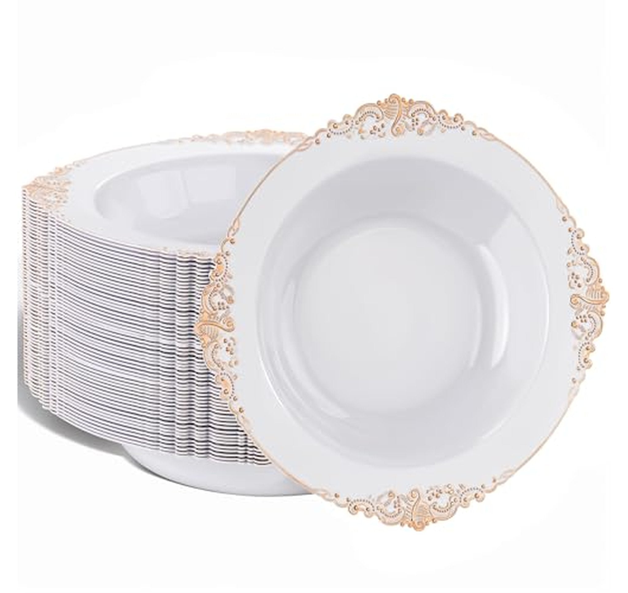 50 Pack 12oz Disposable Plastic Soup Bowls