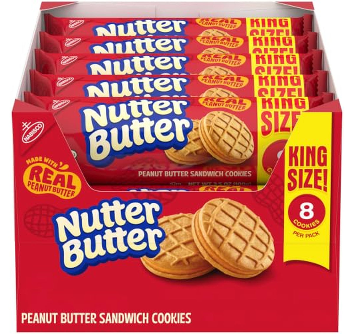 10 Pack Nutter Butter Peanut Butter Sandwich Cookies