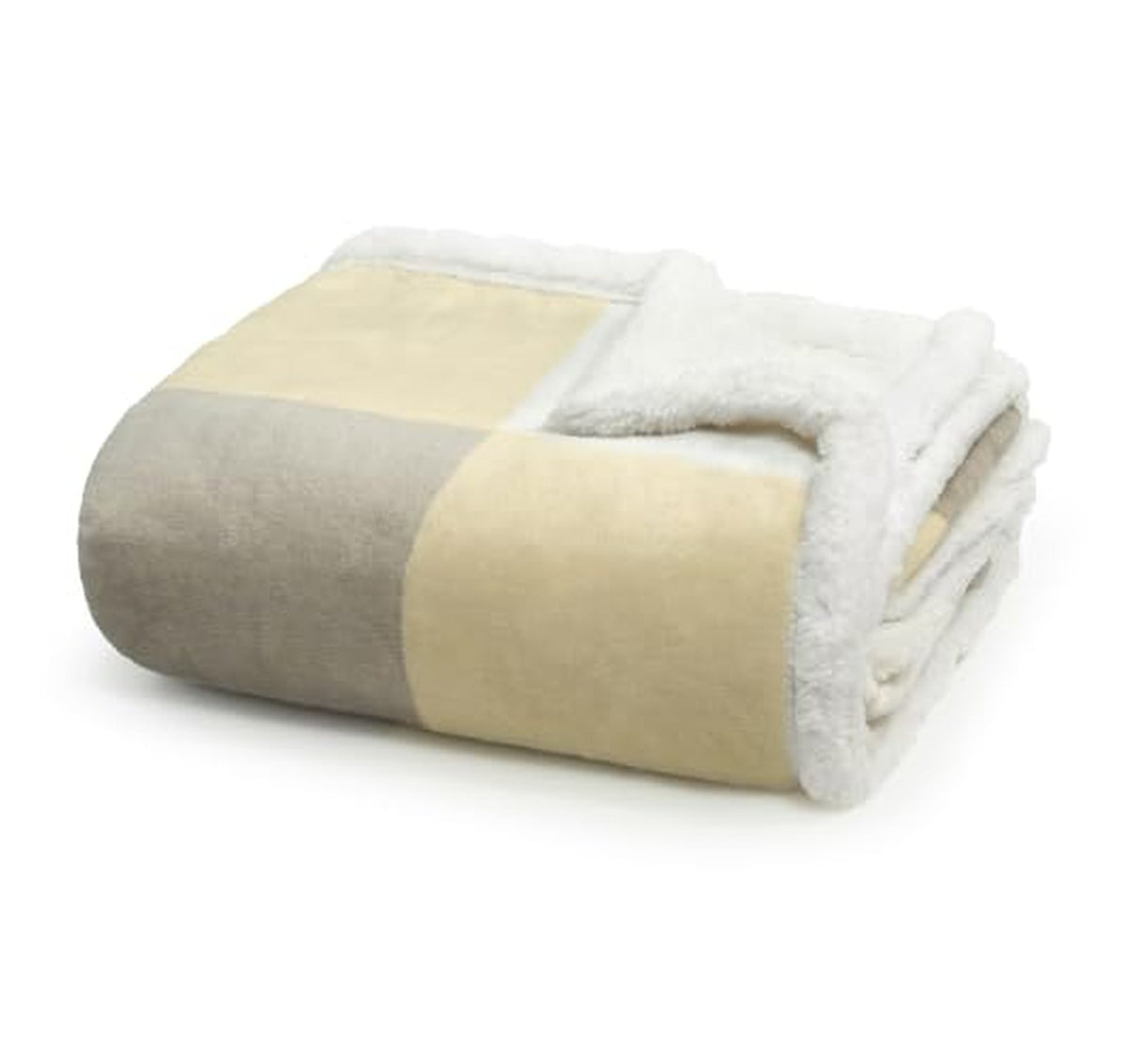 Sherpa Fleece Reversible Throw Blanket
