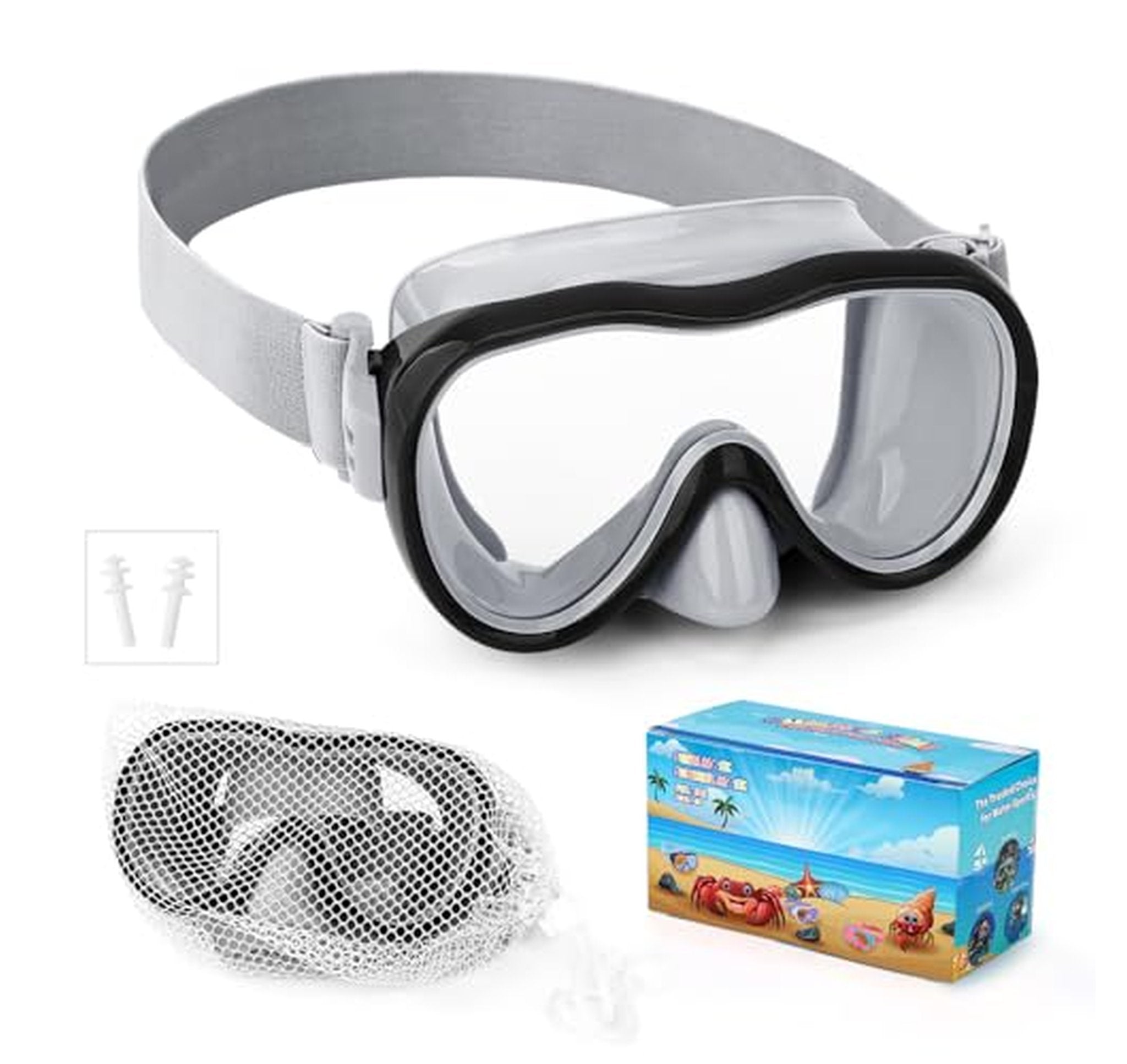 Kids Anti-Fog UV Swim Goggles with Nose Cover