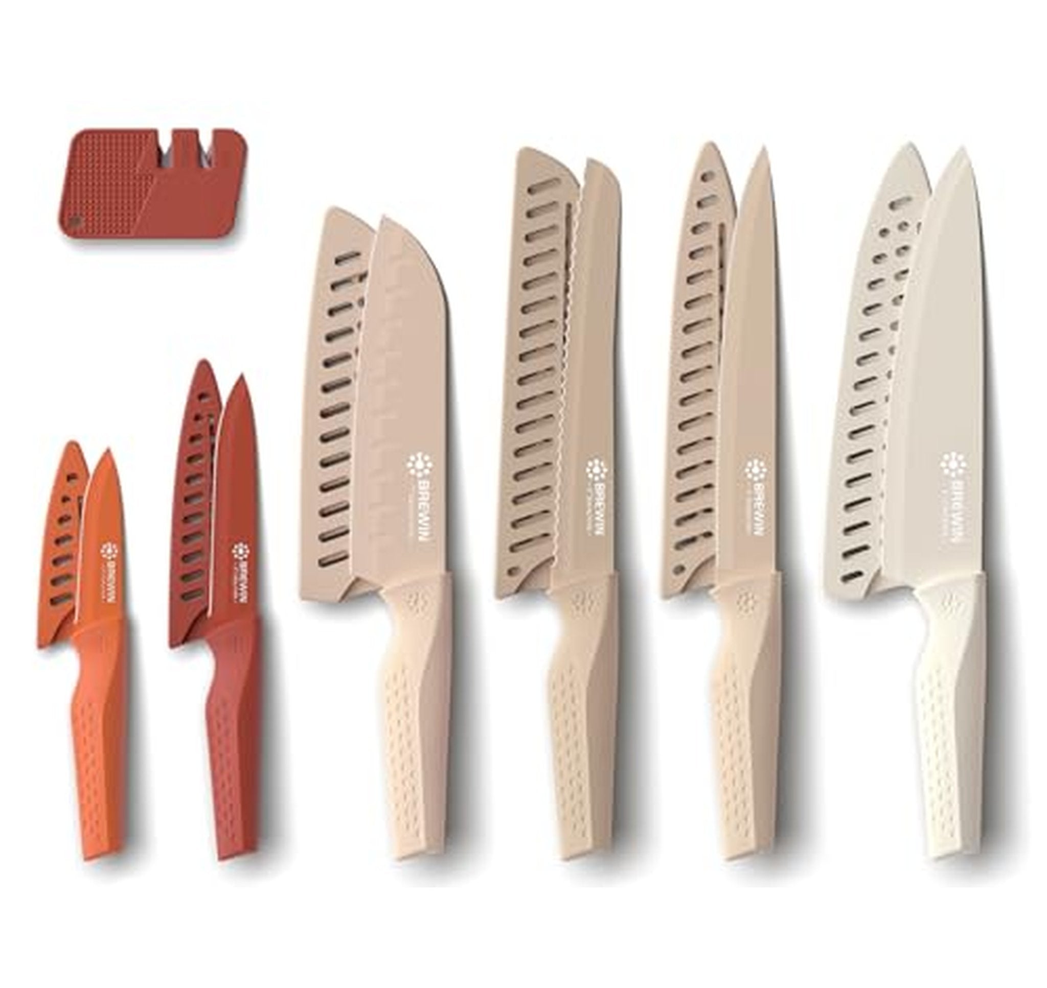13 Piece Kitchen Knife Set with Sharpener