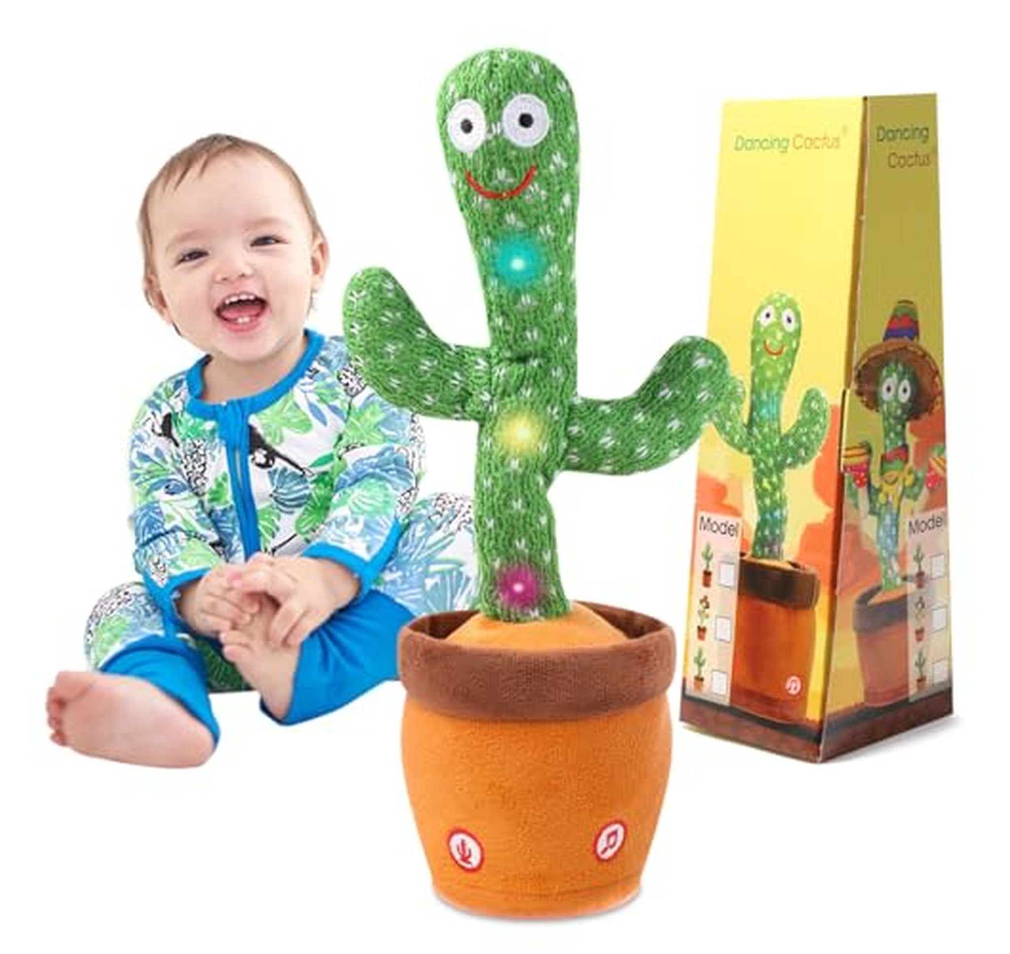 Talking Dancing Cactus Toy with Songs and Voice Repeater