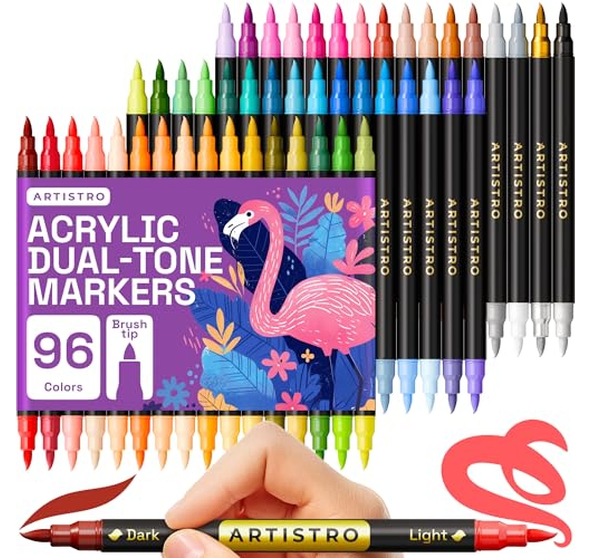 48 Count Dual Tip Acrylic Paint Markers Set
