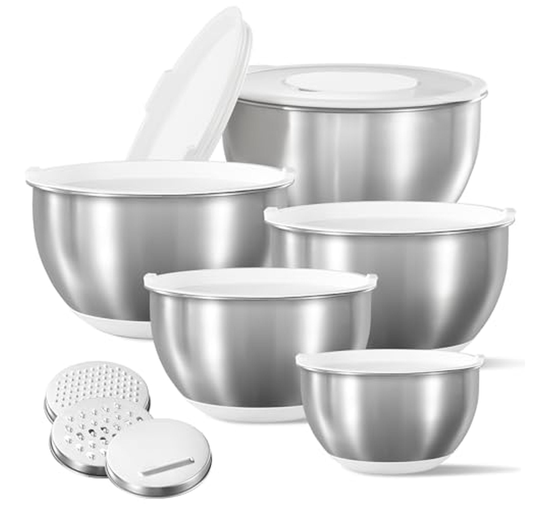 12 Piece Stainless Steel Mixing Bowls with Lids