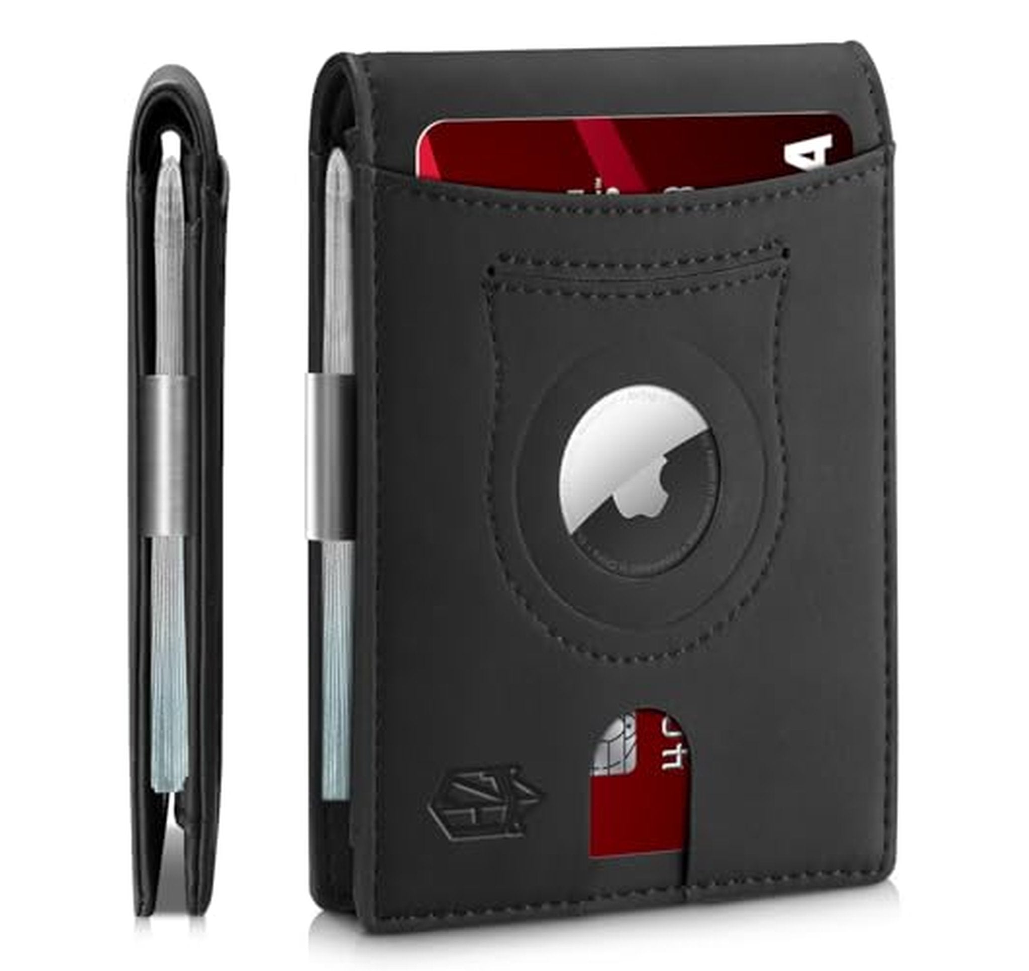 Slim RFID Blocking Airtag Wallet with Money Clip