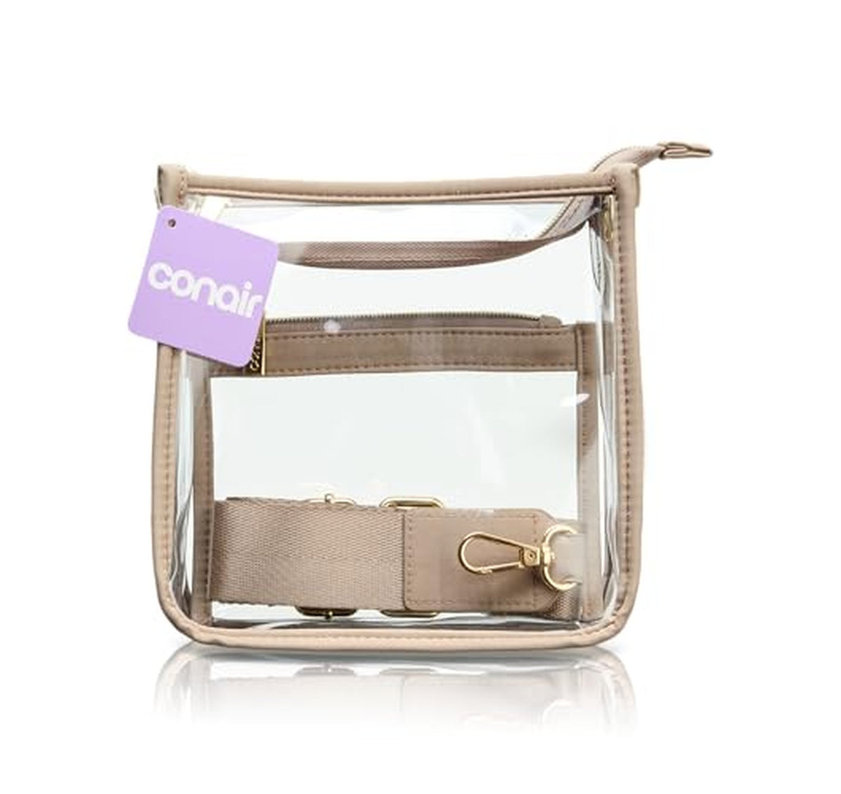 2 Pack Conair Clear Stadium Toiletry Bag Set
