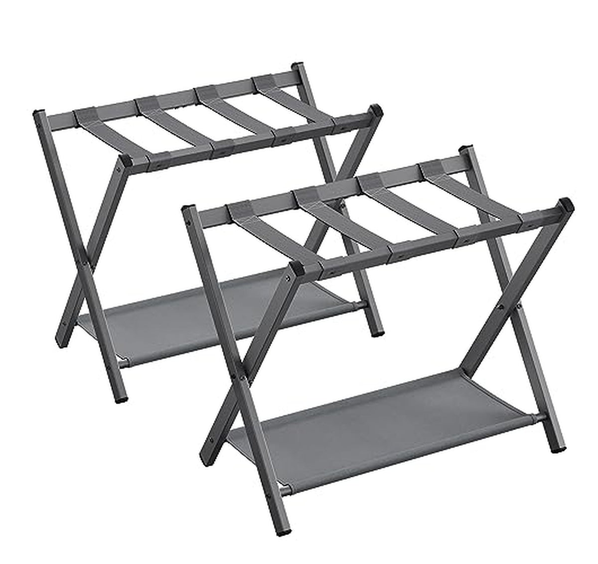 Foldable Steel Luggage Rack with Oxford Straps