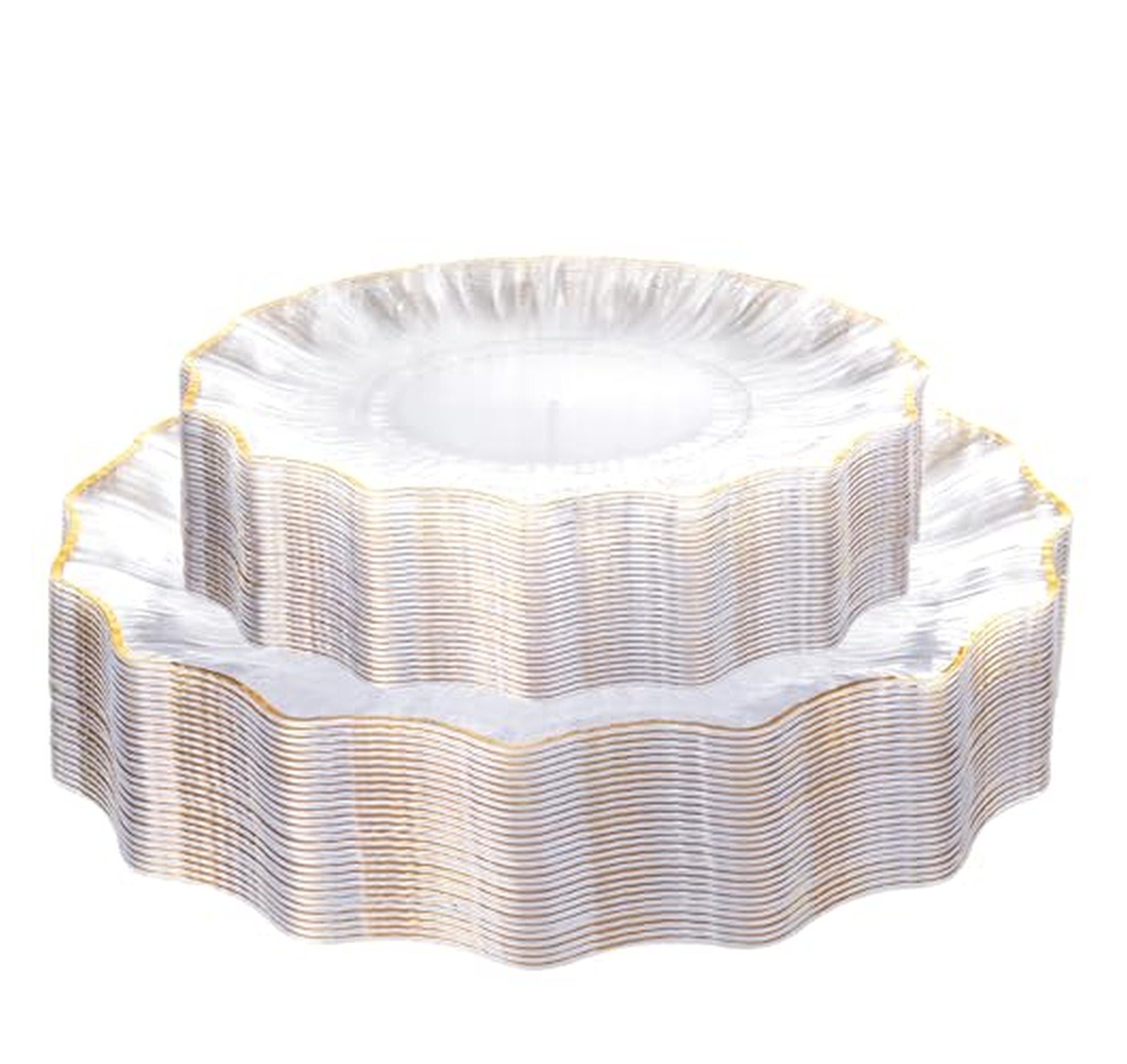 60 Count Heavy Duty Plastic Dinner and Dessert Plates